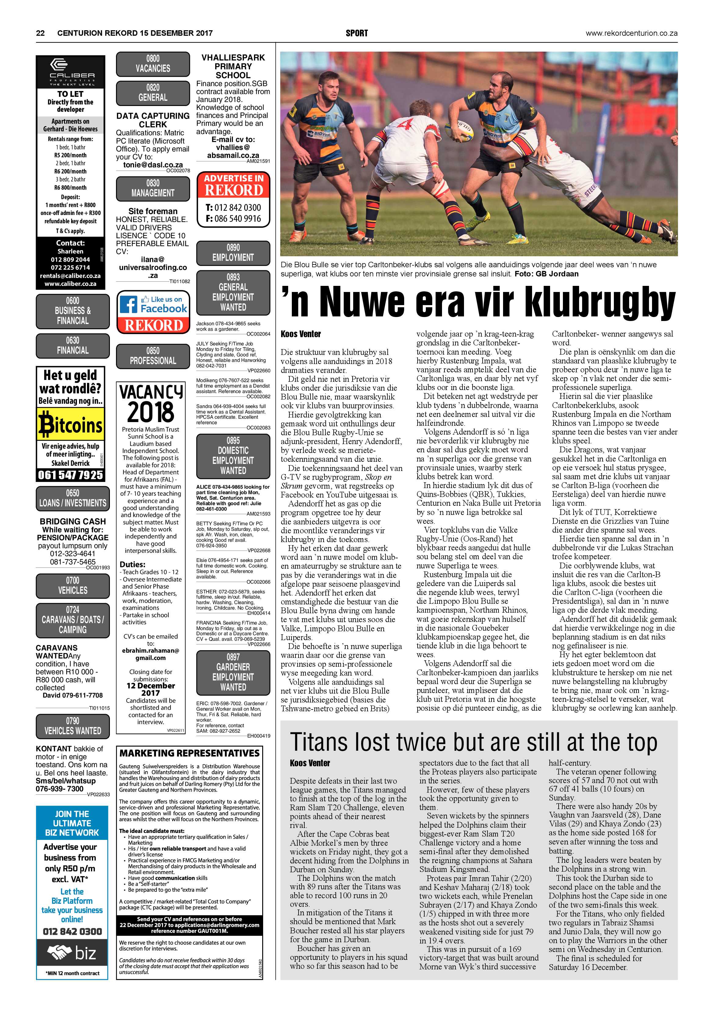 Rekord Centurion 15 December 2017 page 22