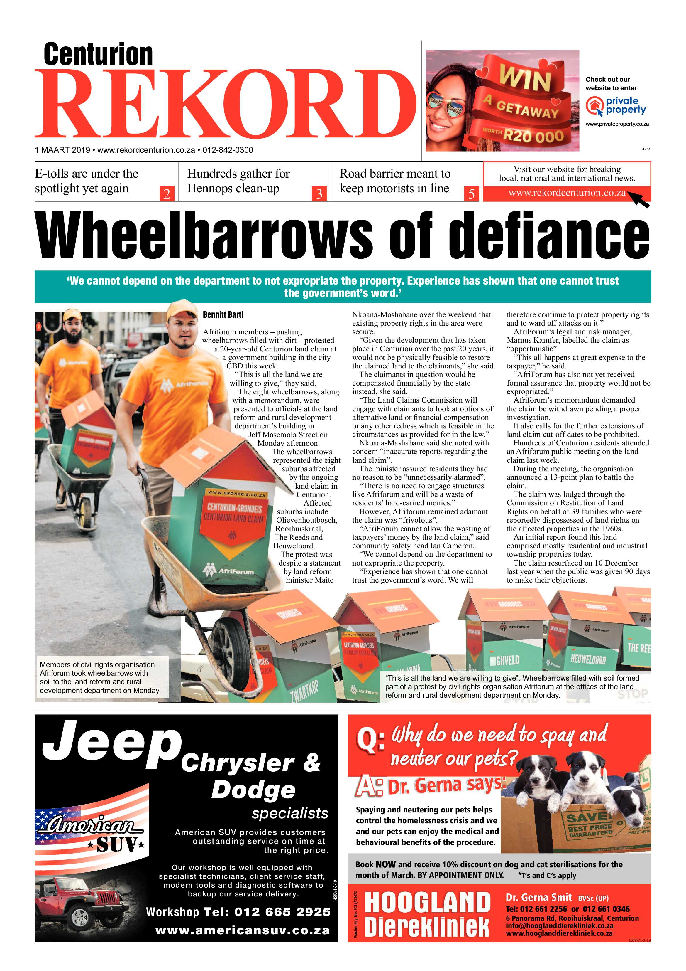 Rekord Centurion 01 March 2019 page 1