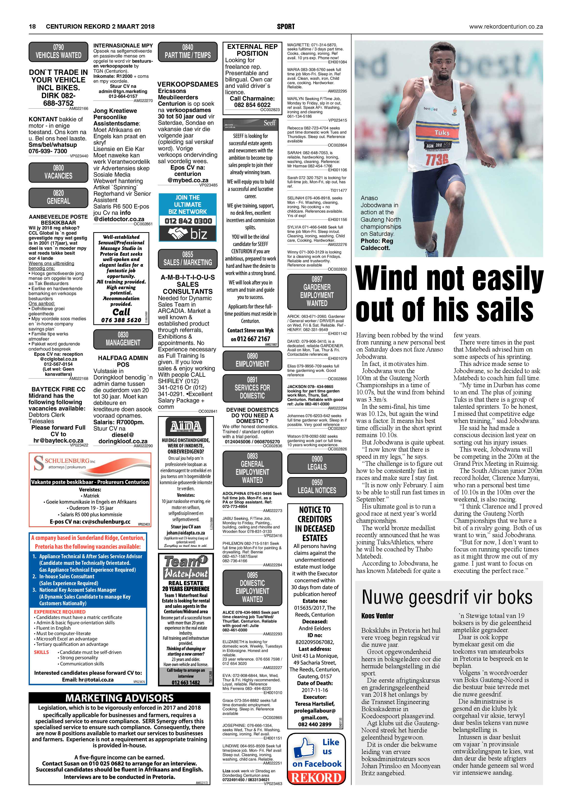 Rekord Centurion 02 March 2018 page 18
