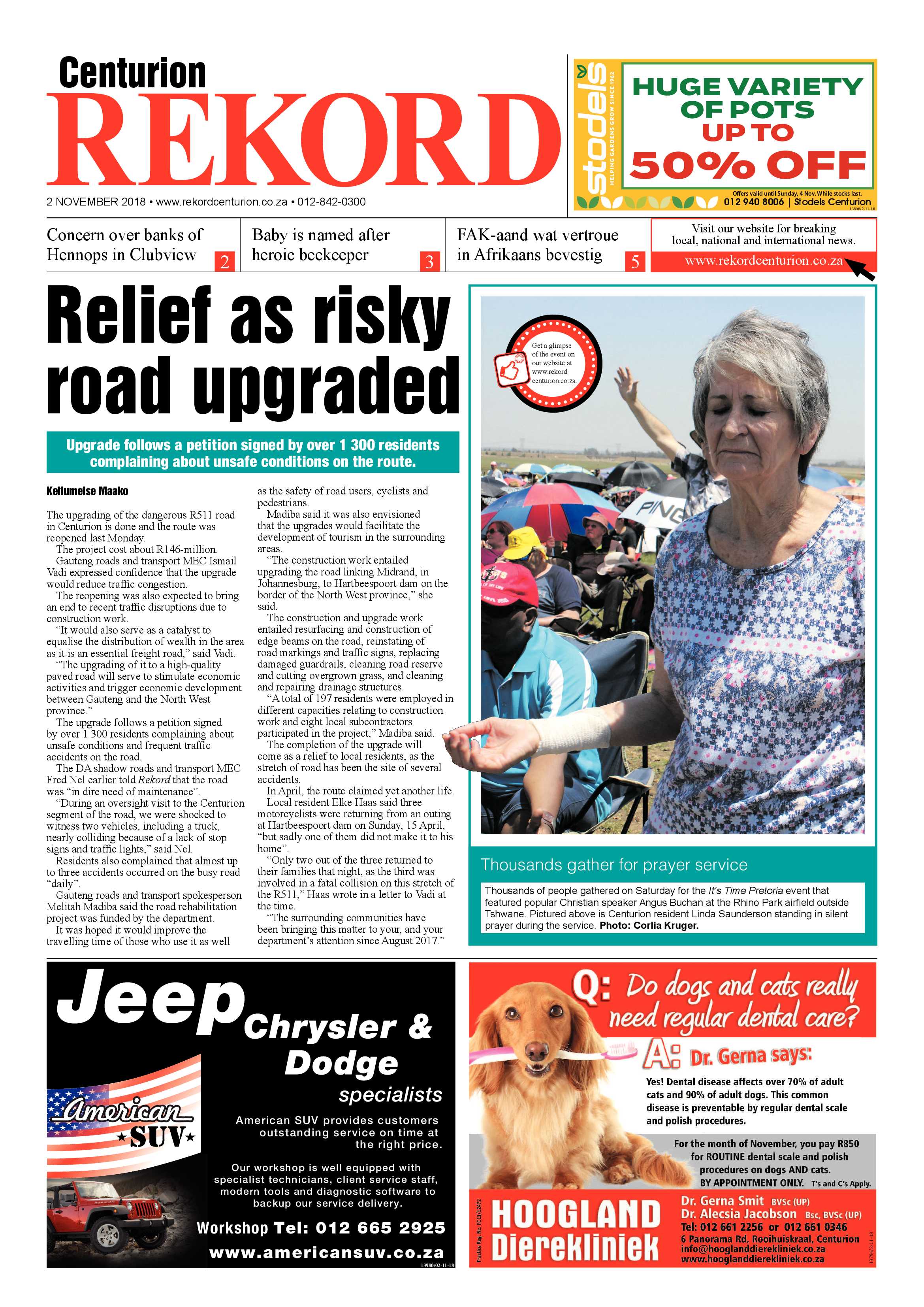 Rekord Centurion 02 November 2018 page 1