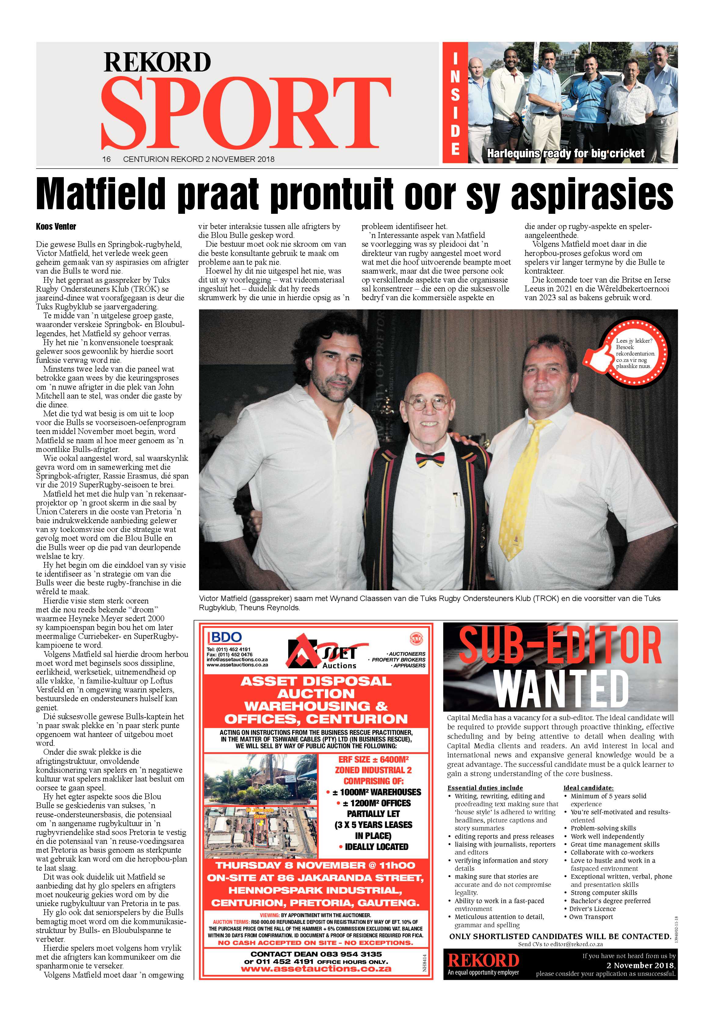 Rekord Centurion 02 November 2018 page 16