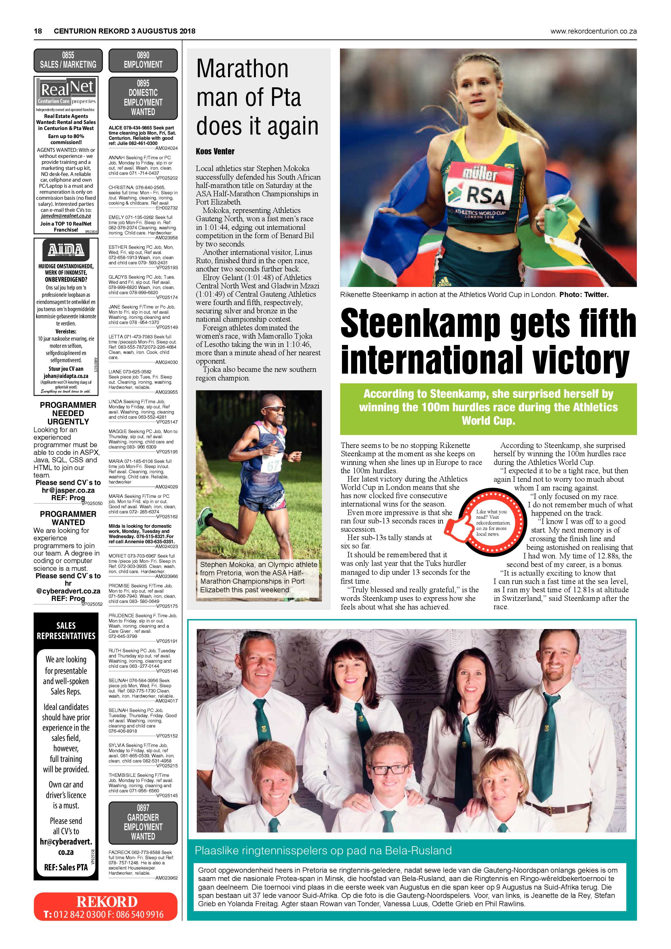 Rekord Centurion 03 August 2018 page 18