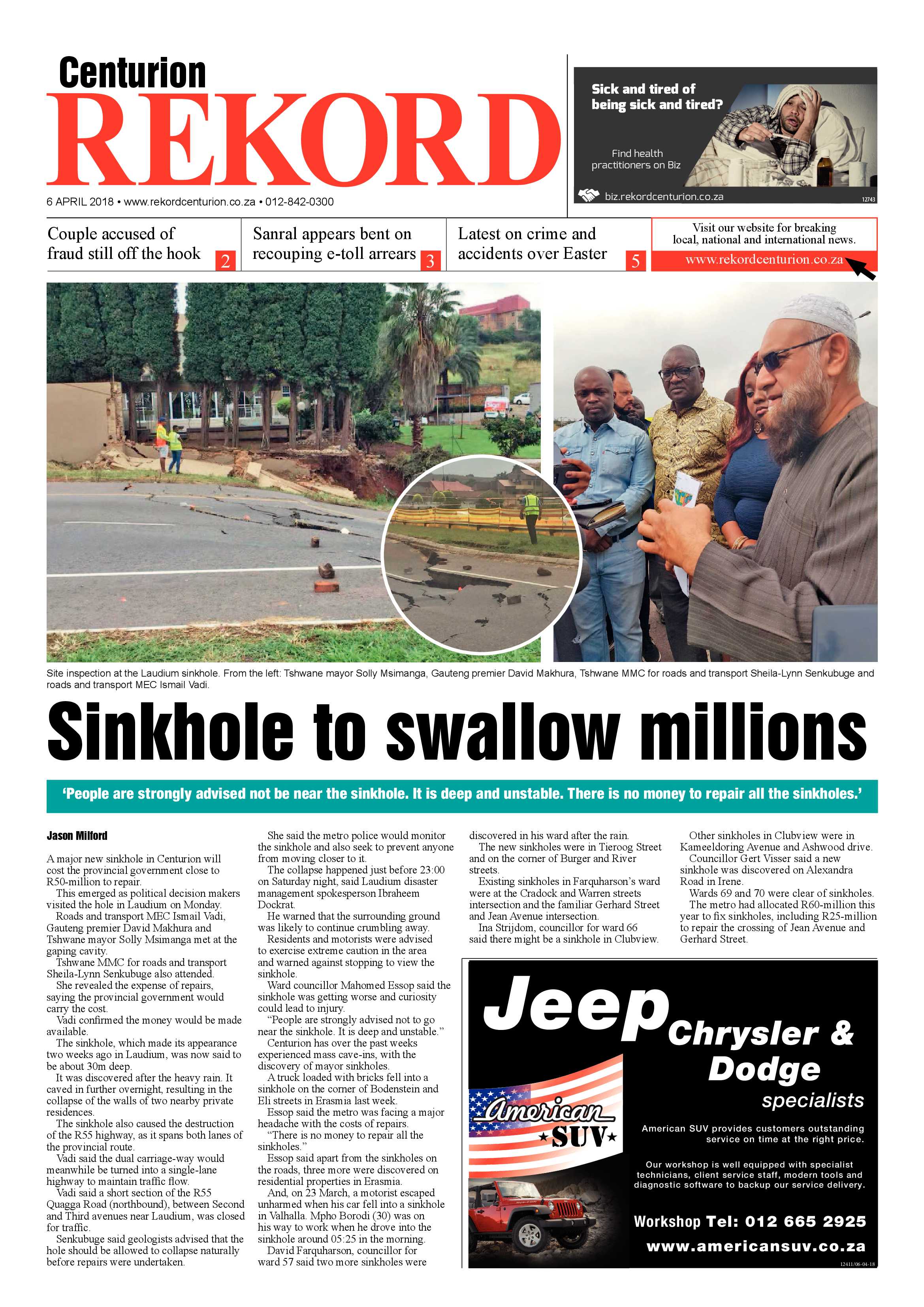 Rekord Centurion 06 April 2018 page 1