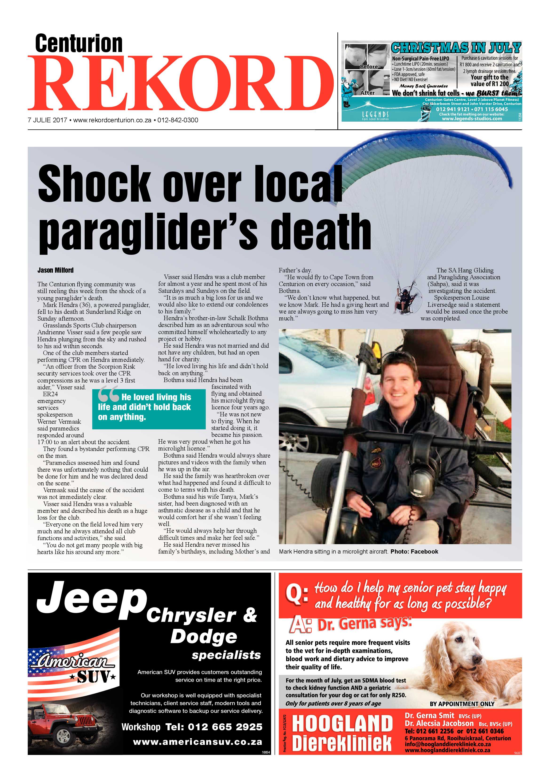 Rekord Centurion 07 July 2017 page 1