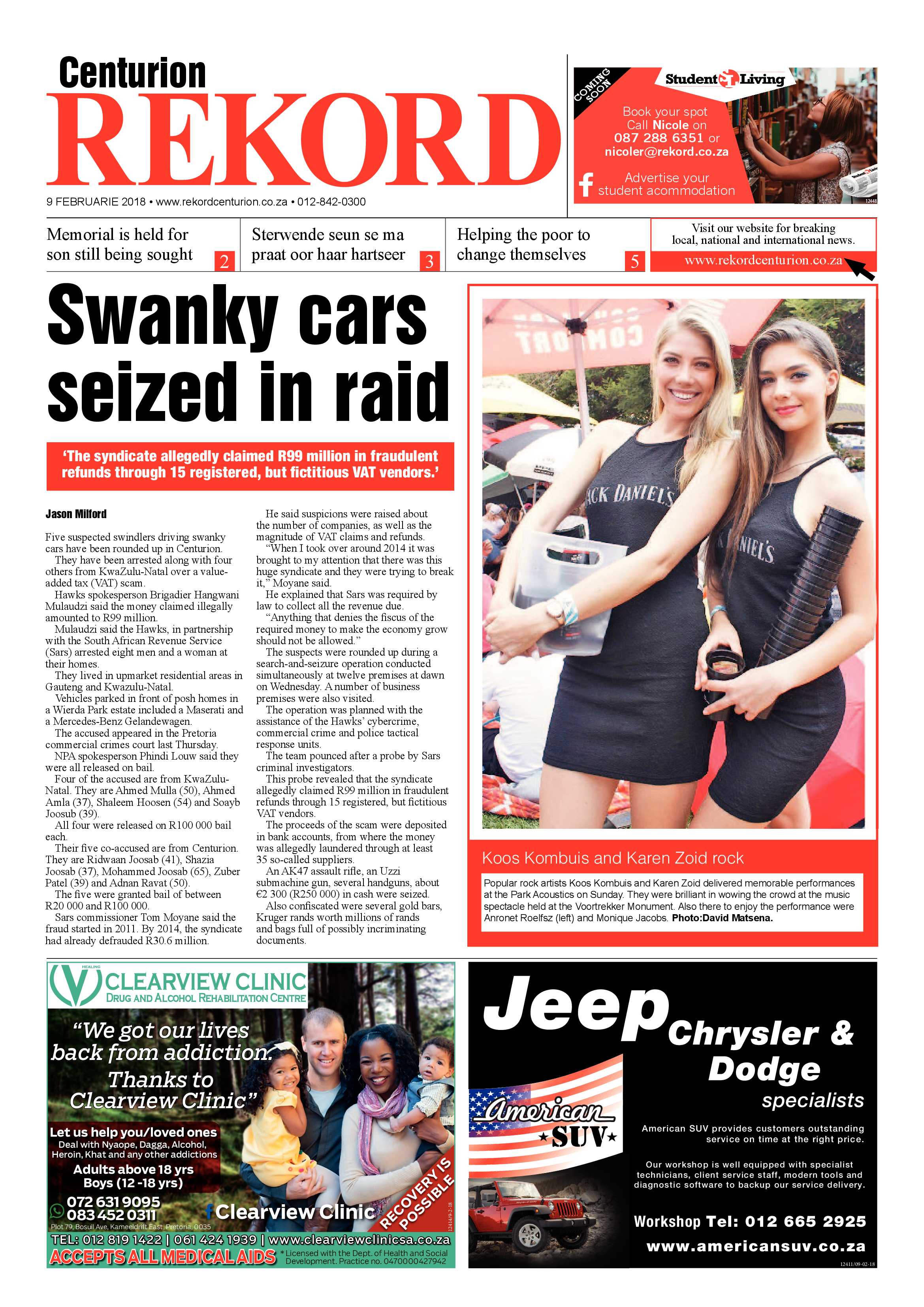 Rekord Centurion 09 February 2018 page 1