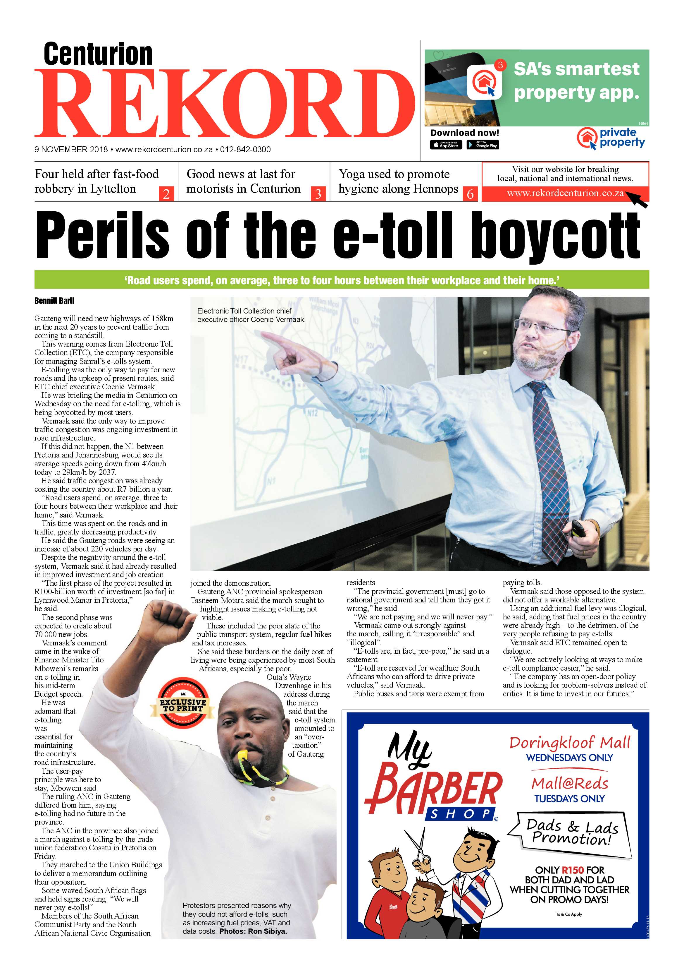 Rekord Centurion 09 November 2018 page 1