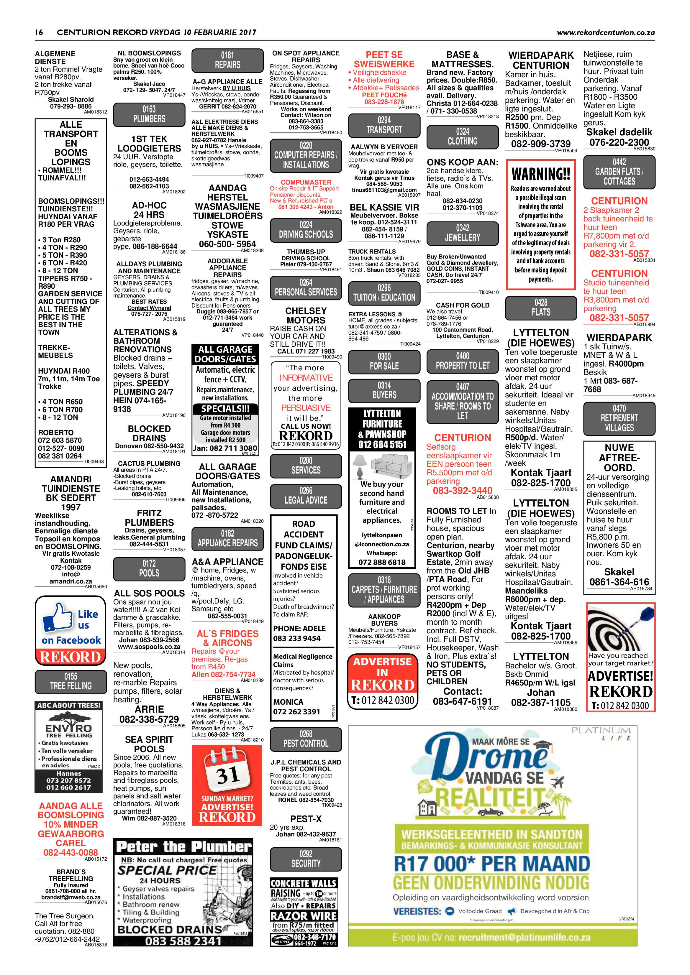 Rekord Centurion 10 February 2017 page 16
