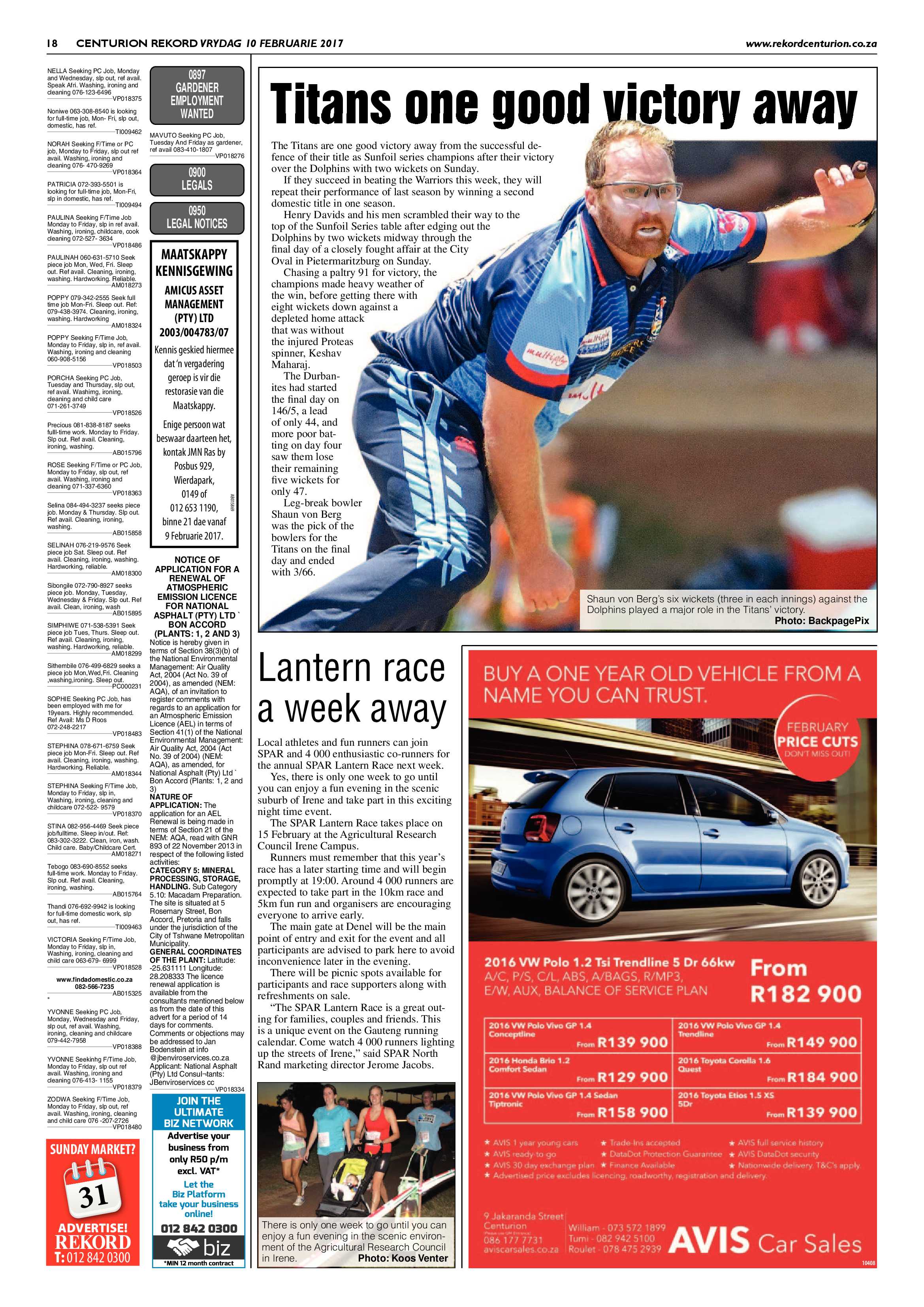 Rekord Centurion 10 February 2017 page 18