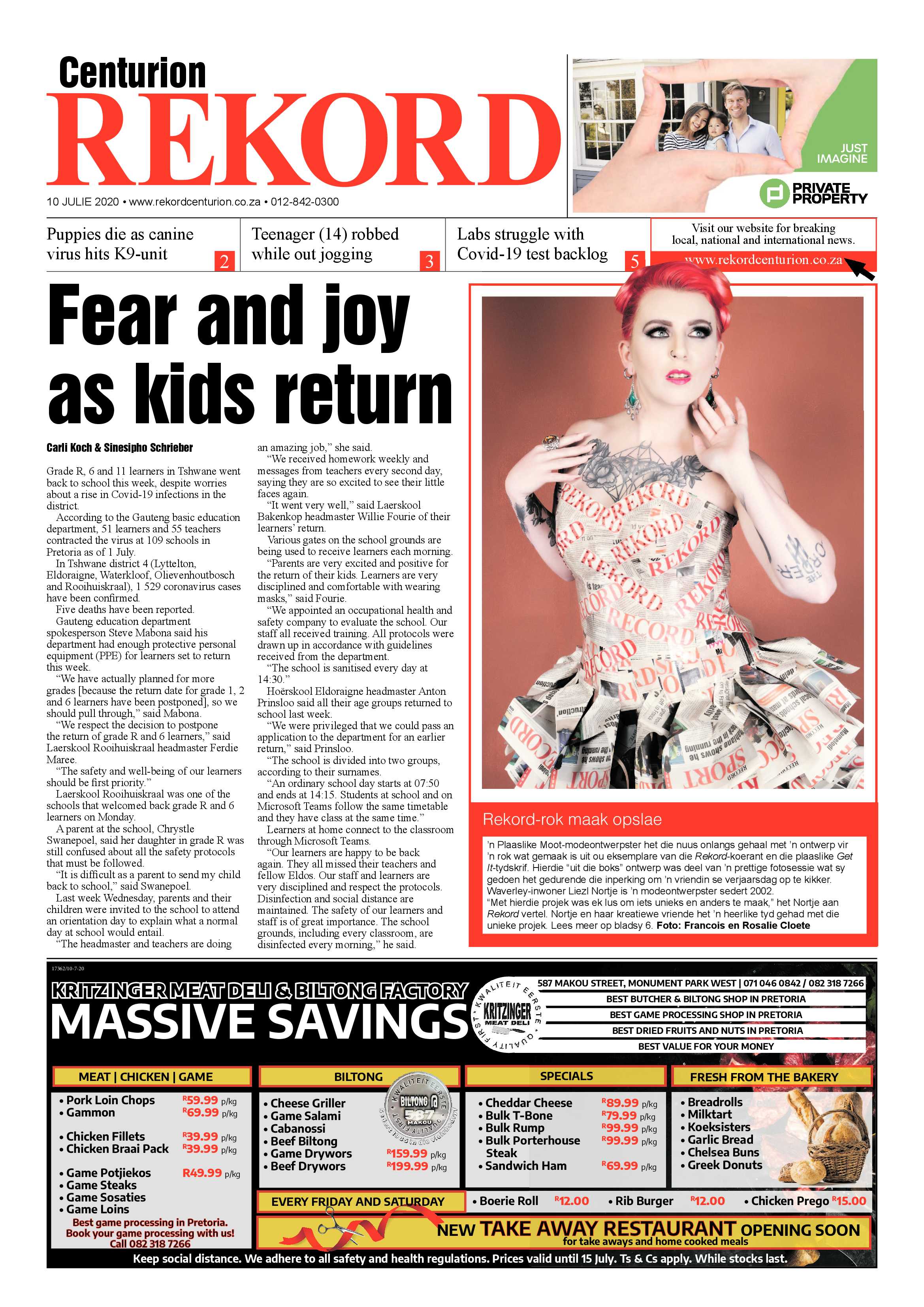 Rekord Centurion 10 July 2020 page 1