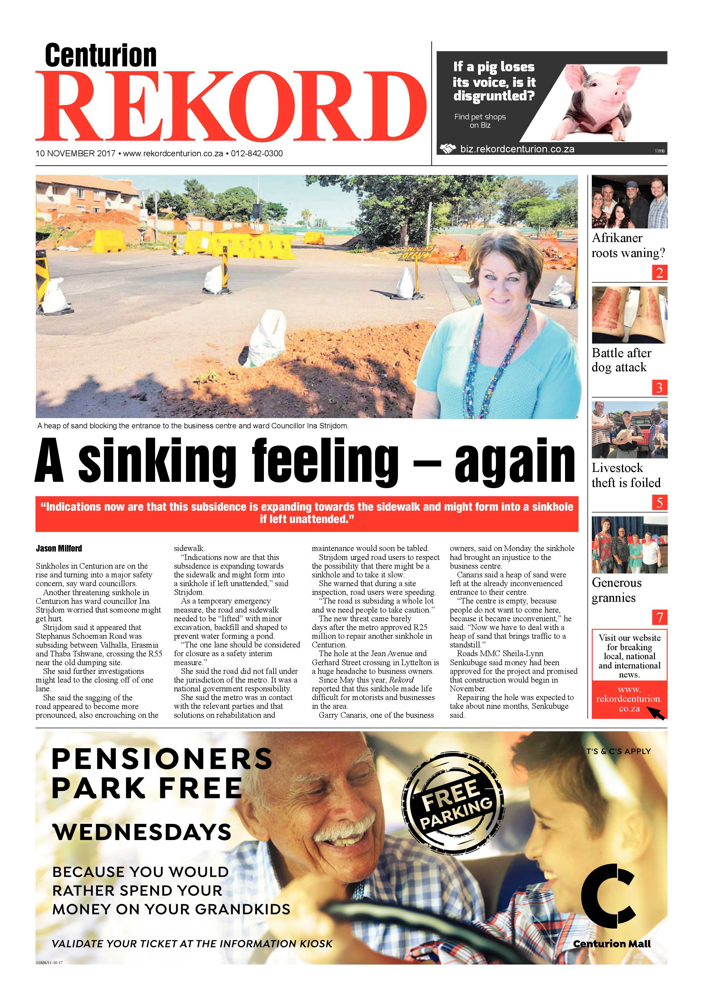 Rekord Centurion 10 November 2017 page 1