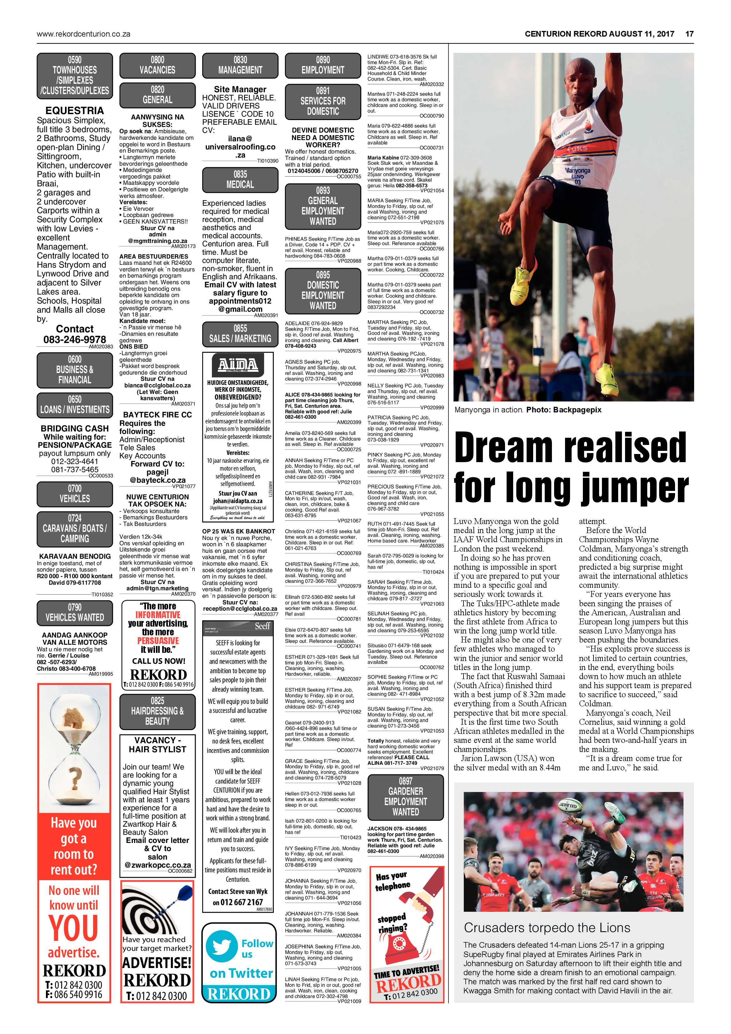 Rekord Centurion 11 August 2017 page 17