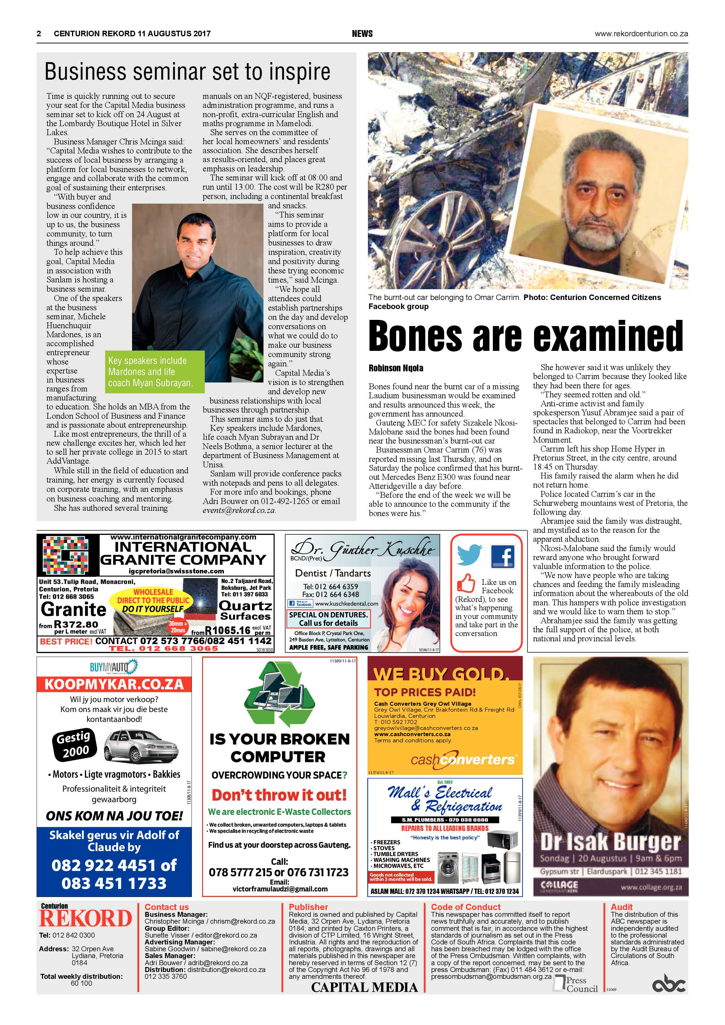 Rekord Centurion 11 August 2017 page 2
