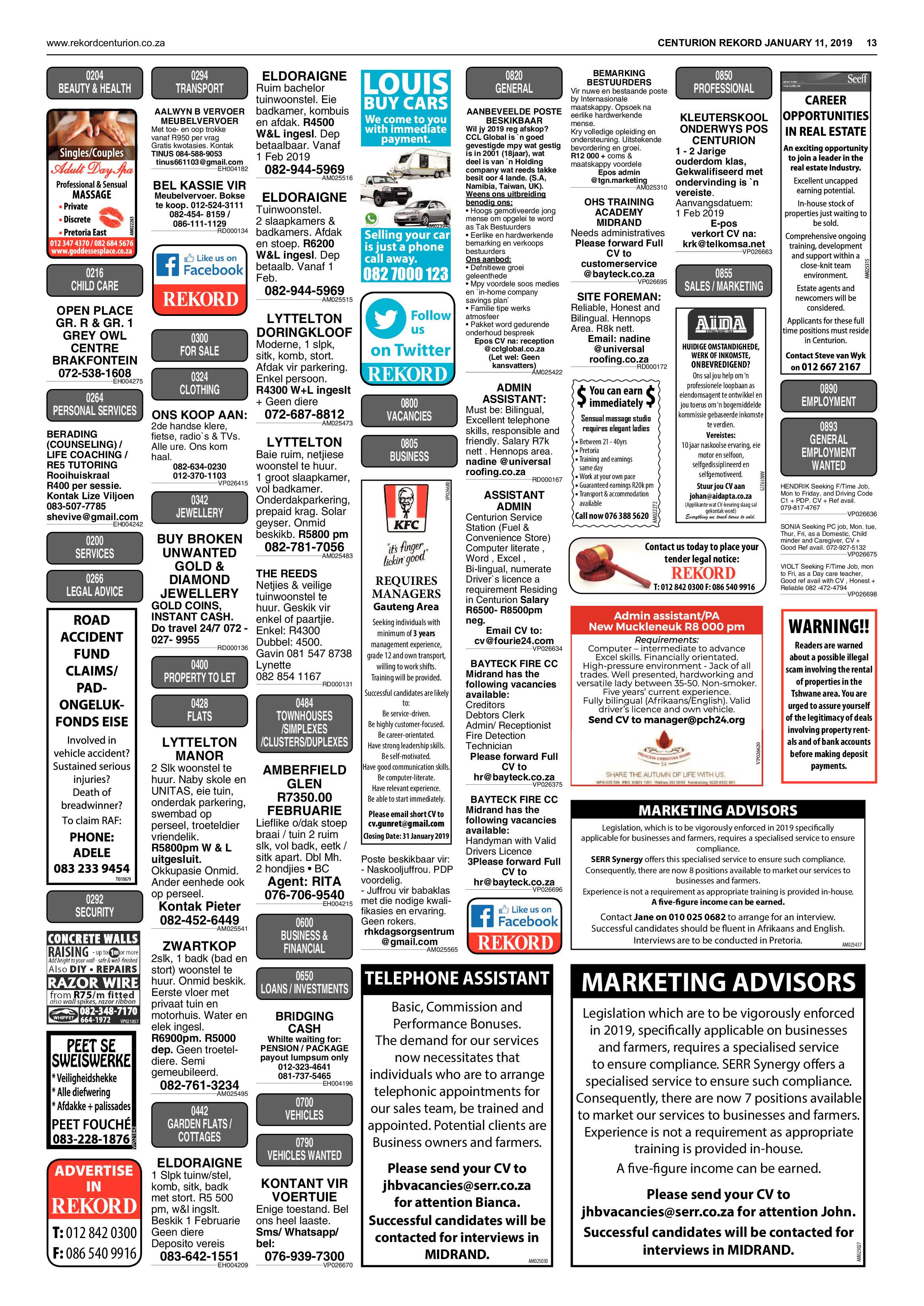 Rekord Centurion 11 January 2019 page 13