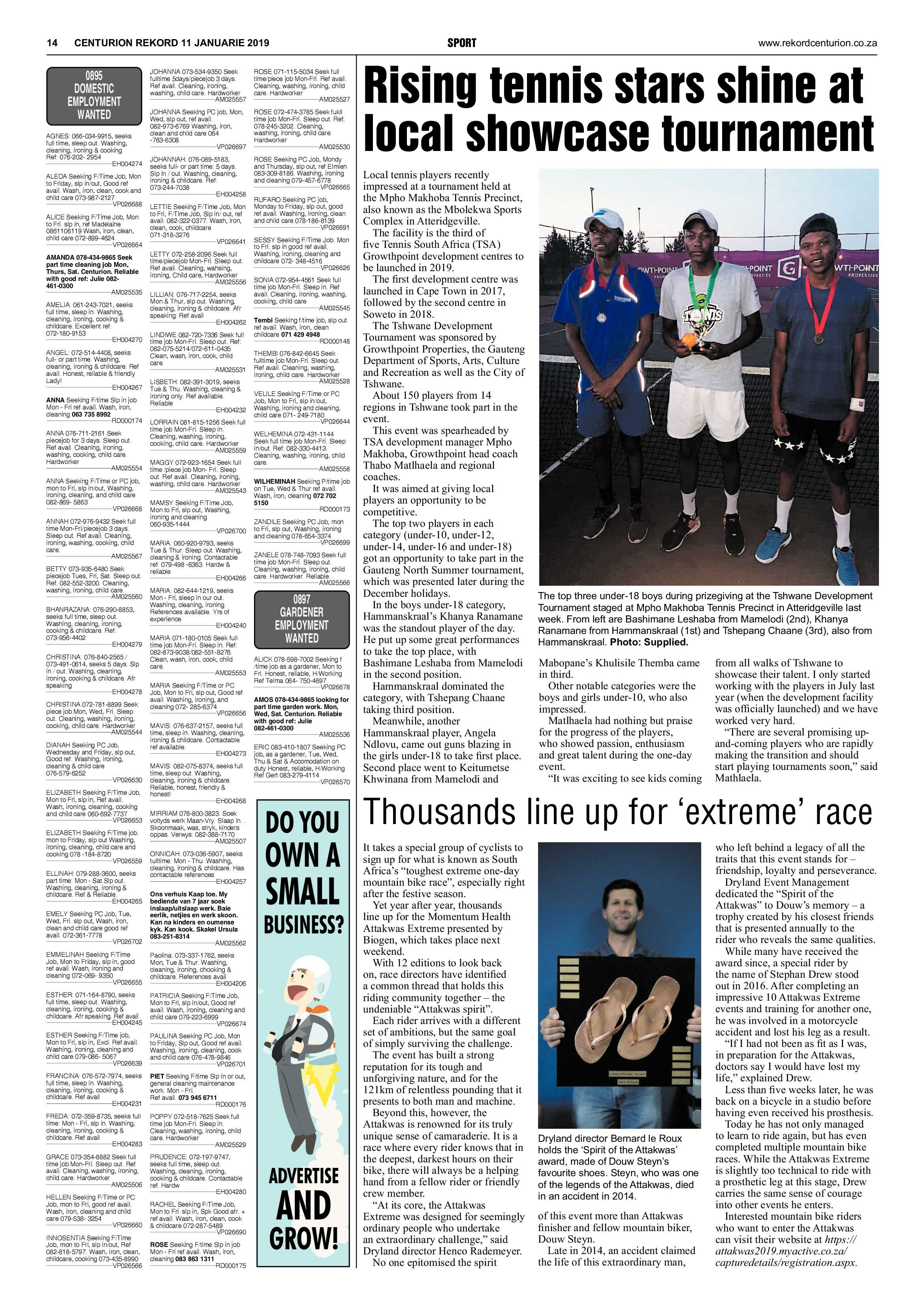 Rekord Centurion 11 January 2019 page 14