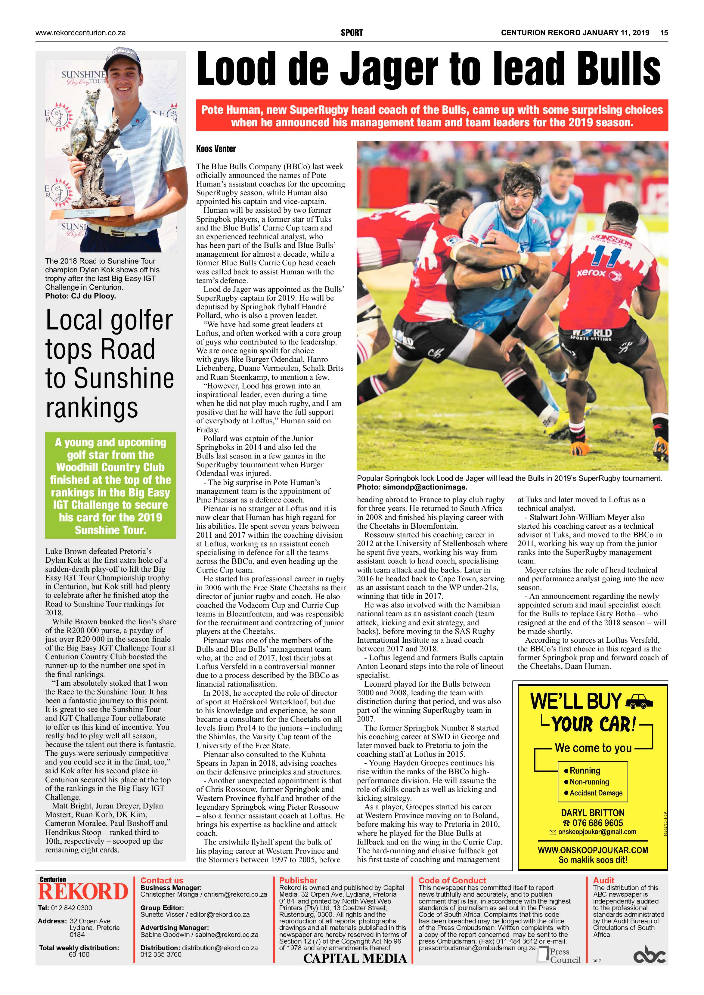 Rekord Centurion 11 January 2019 page 15