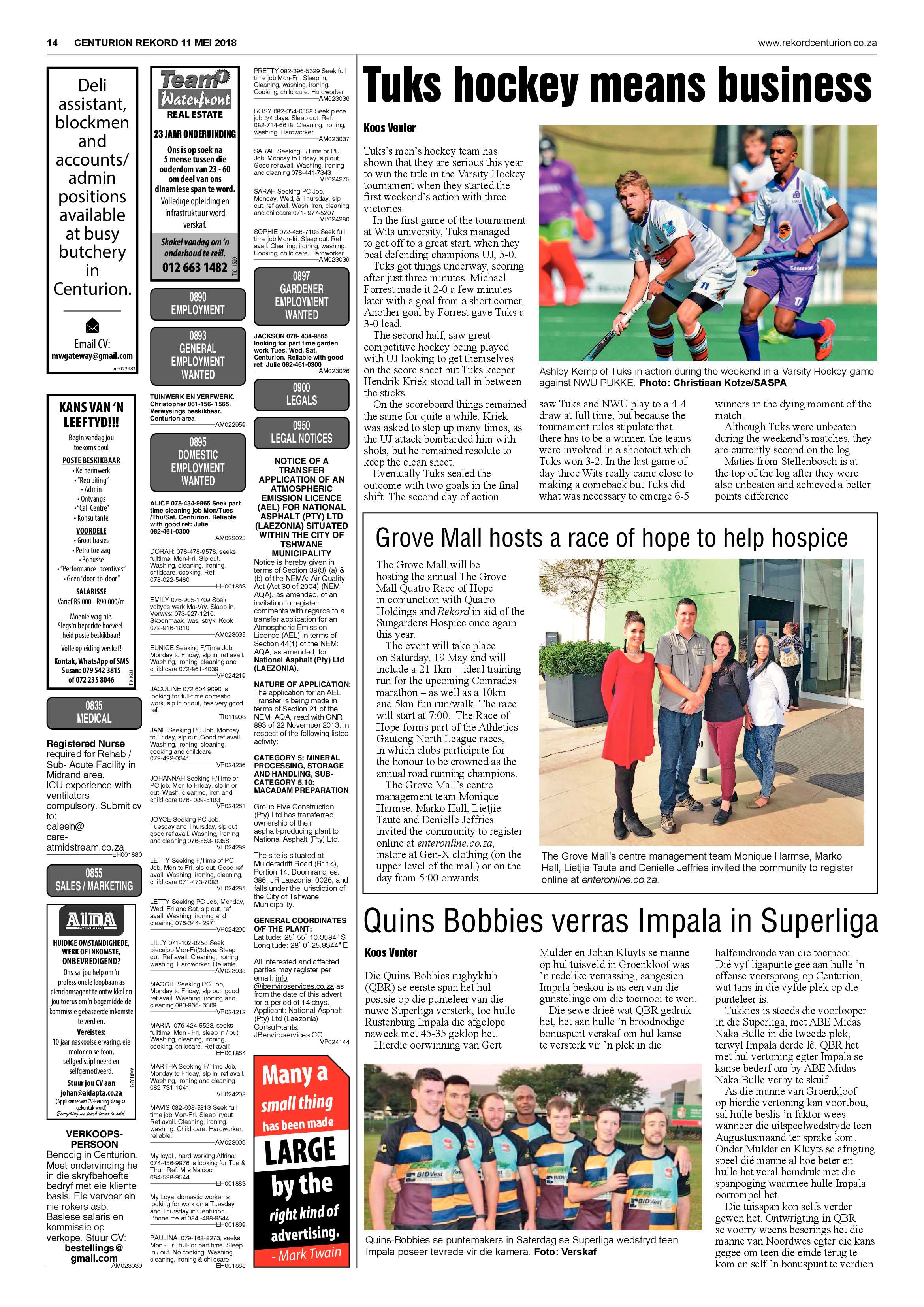 Rekord Centurion 11 May 2018 page 14