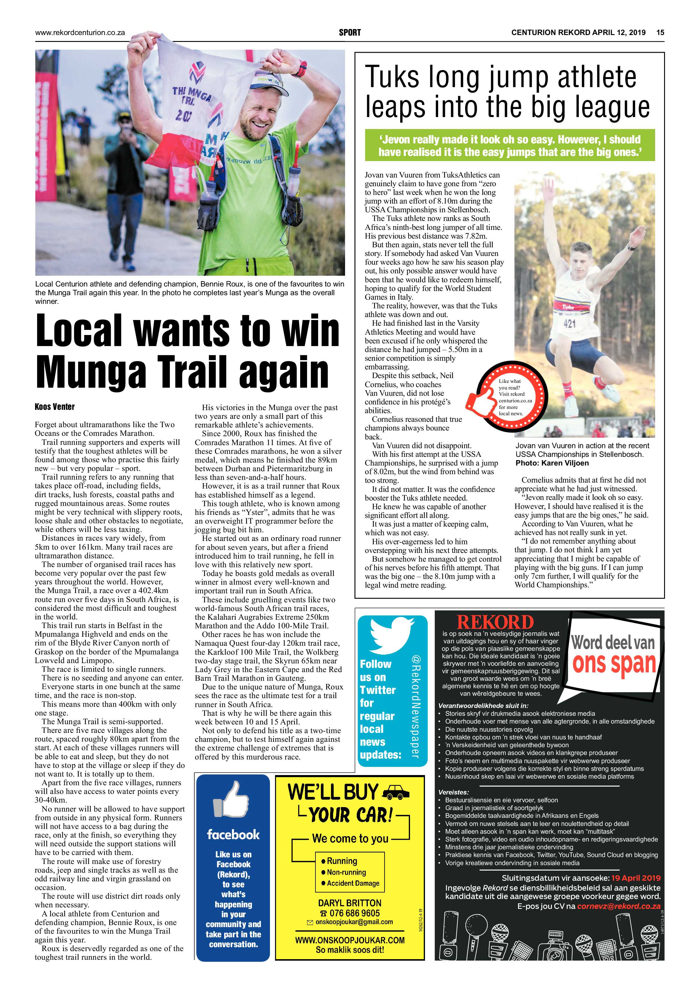 Rekord Centurion 12 April 2019 page 15