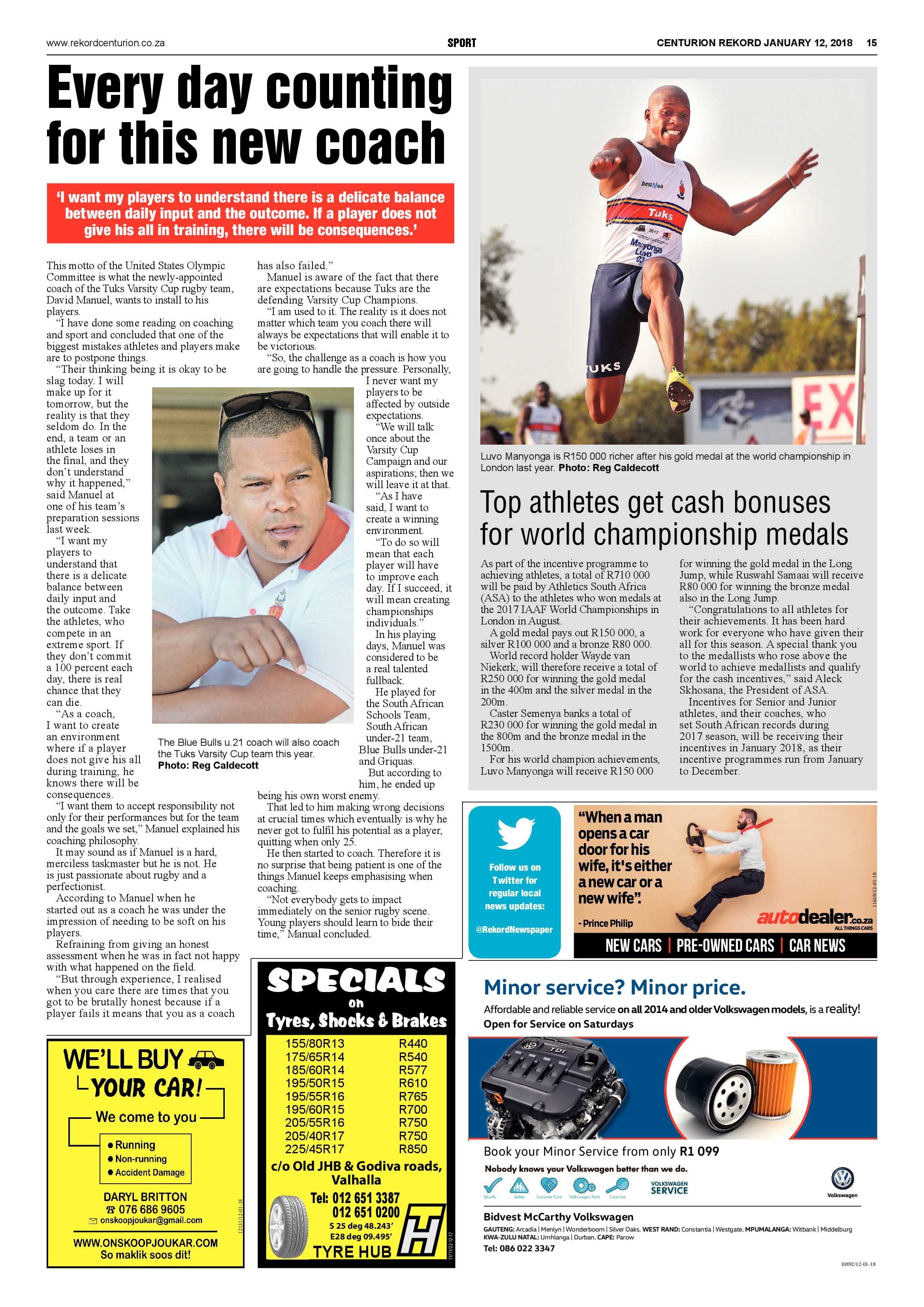 Rekord Centurion 12 January 2018 page 15