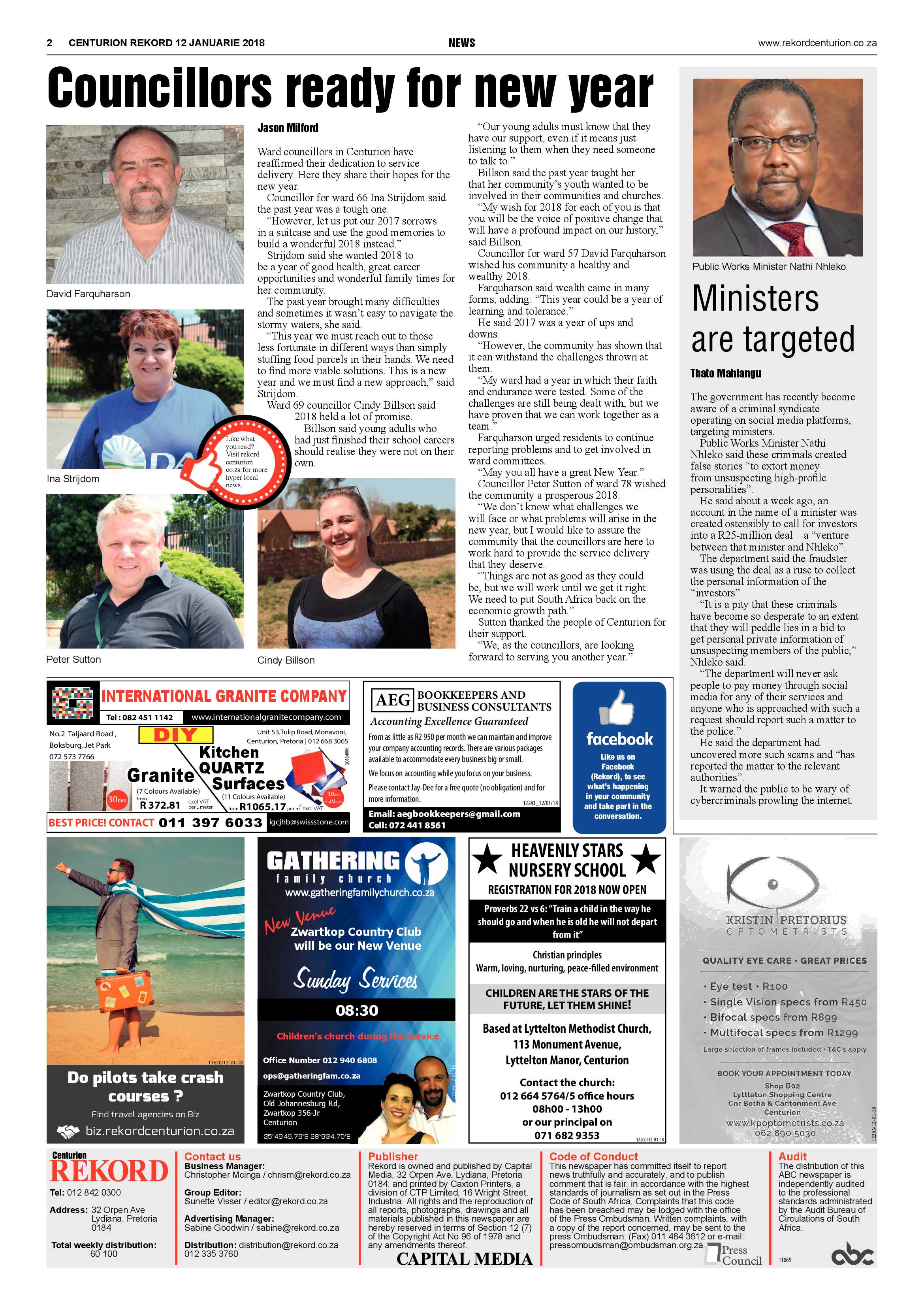Rekord Centurion 12 January 2018 page 2