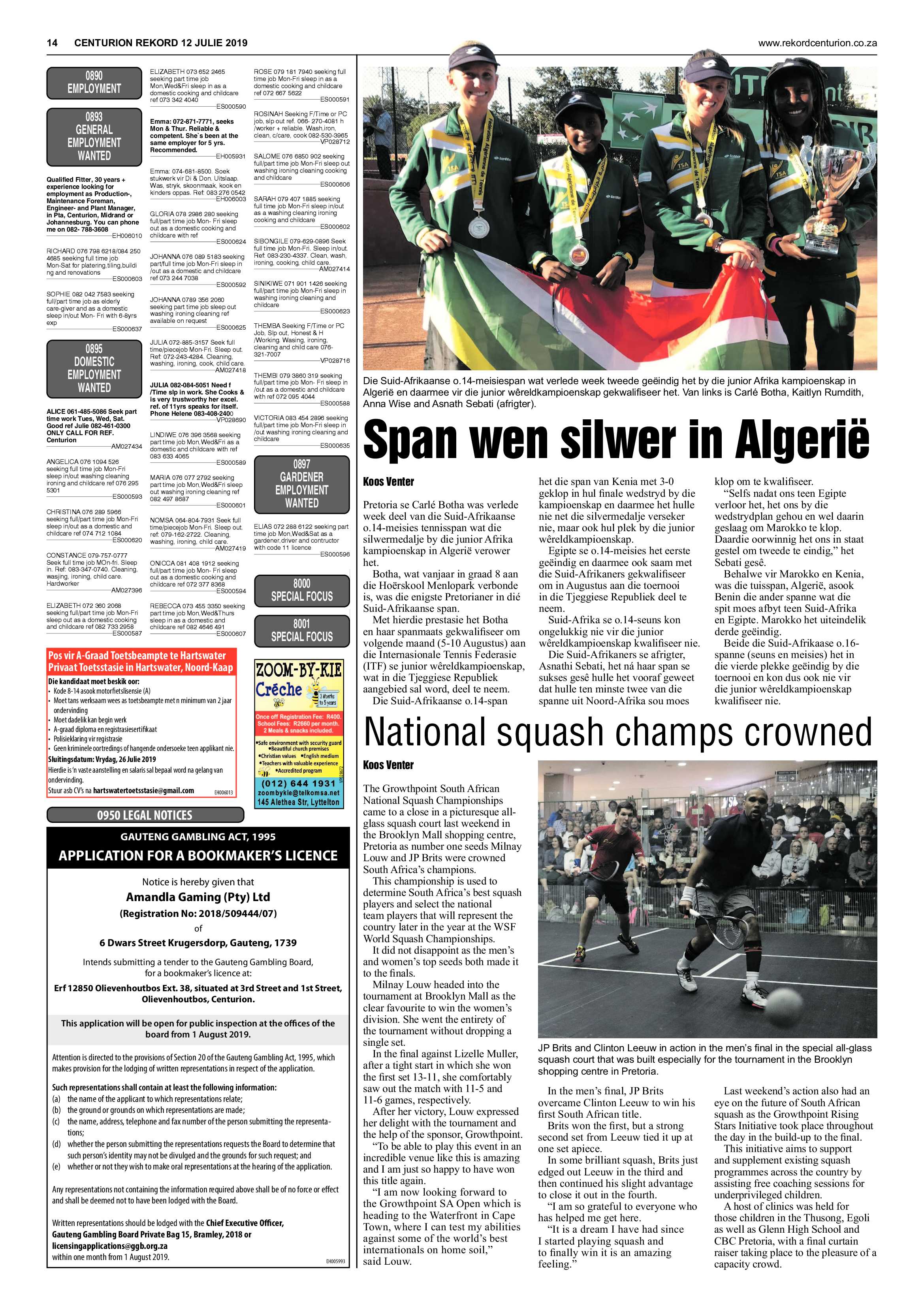 Rekord Centurion 12 July 2019 page 14