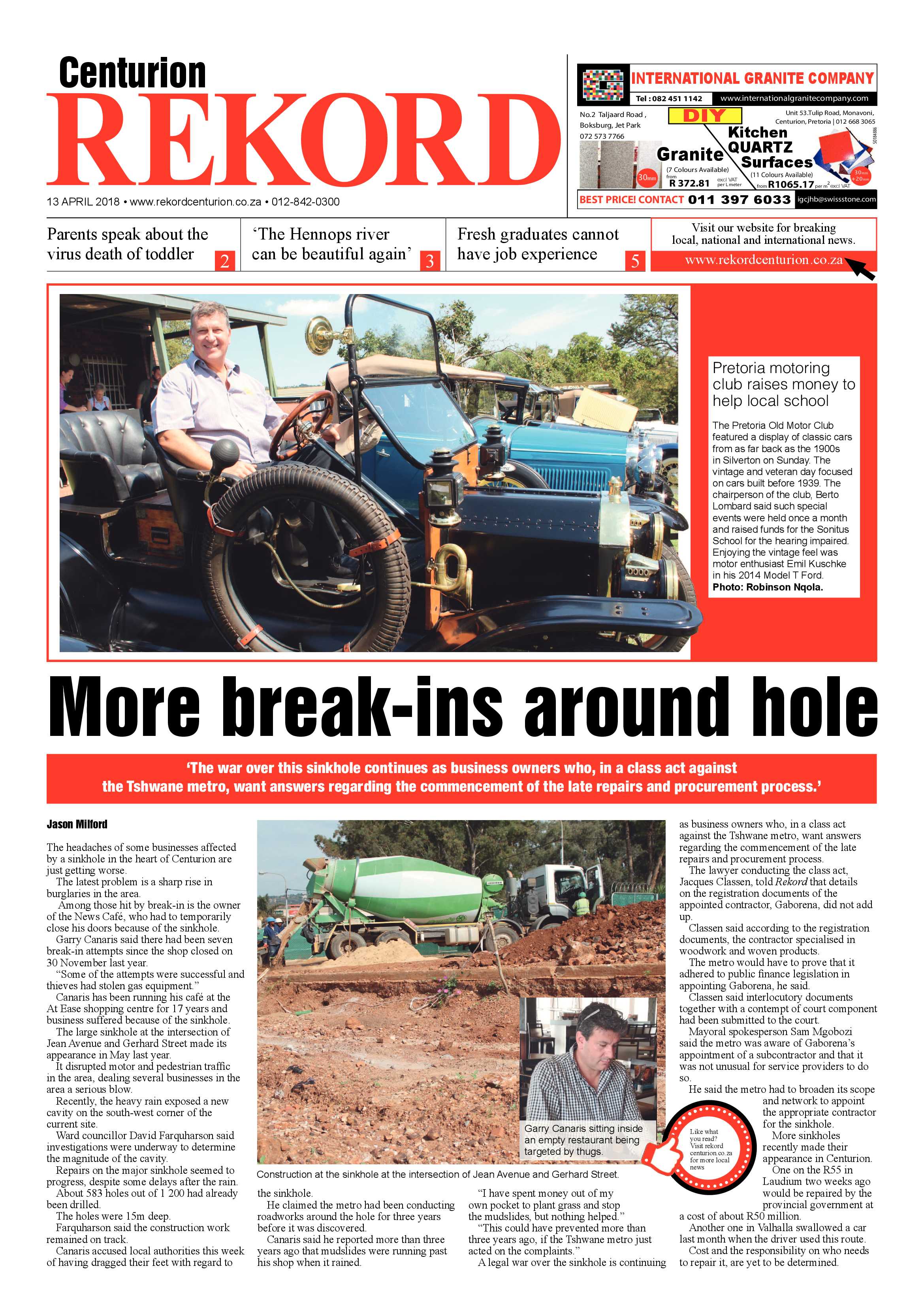 Rekord Centurion 13 April 2018 page 1