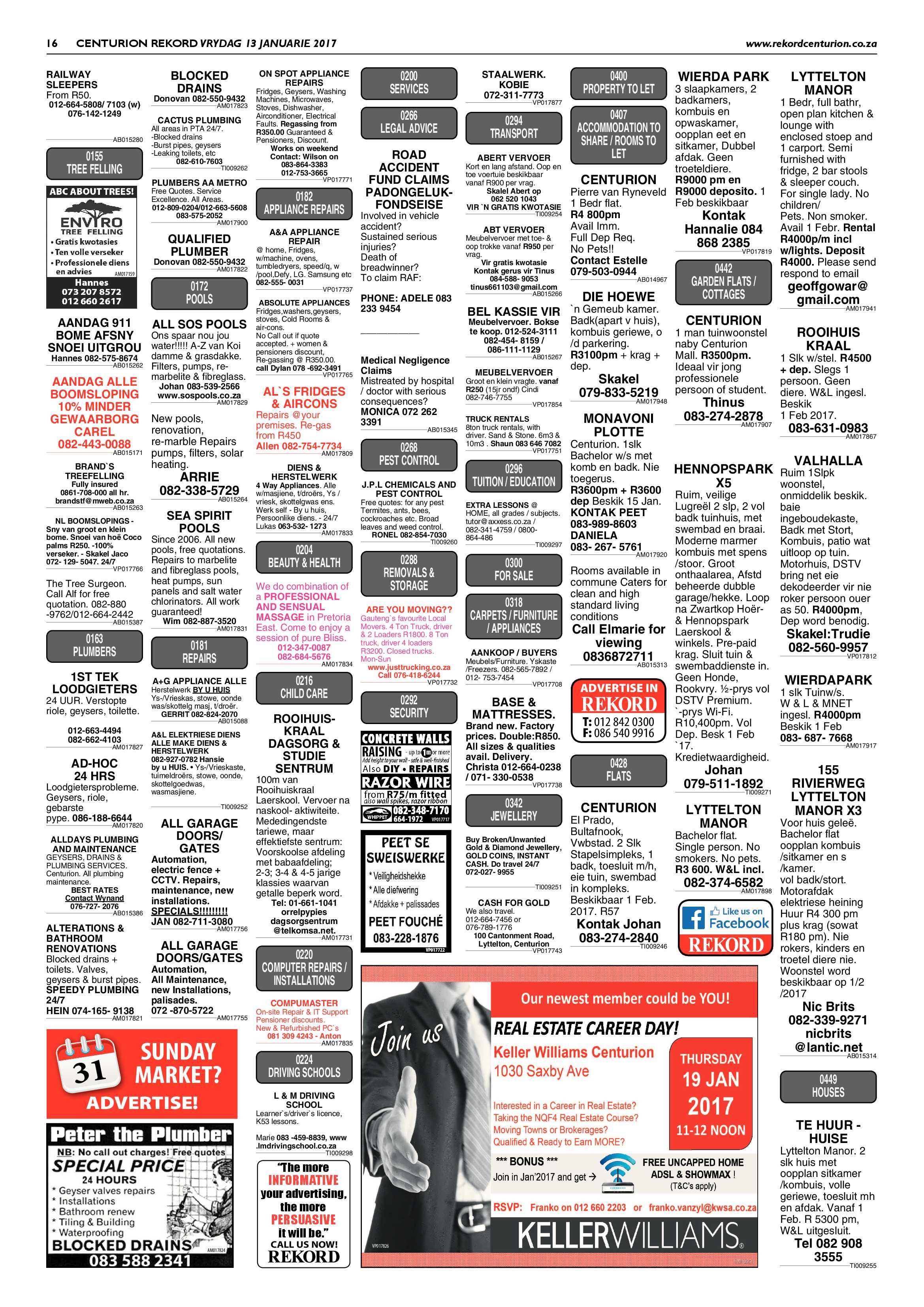 Rekord Centurion 13 January 2017 page 16