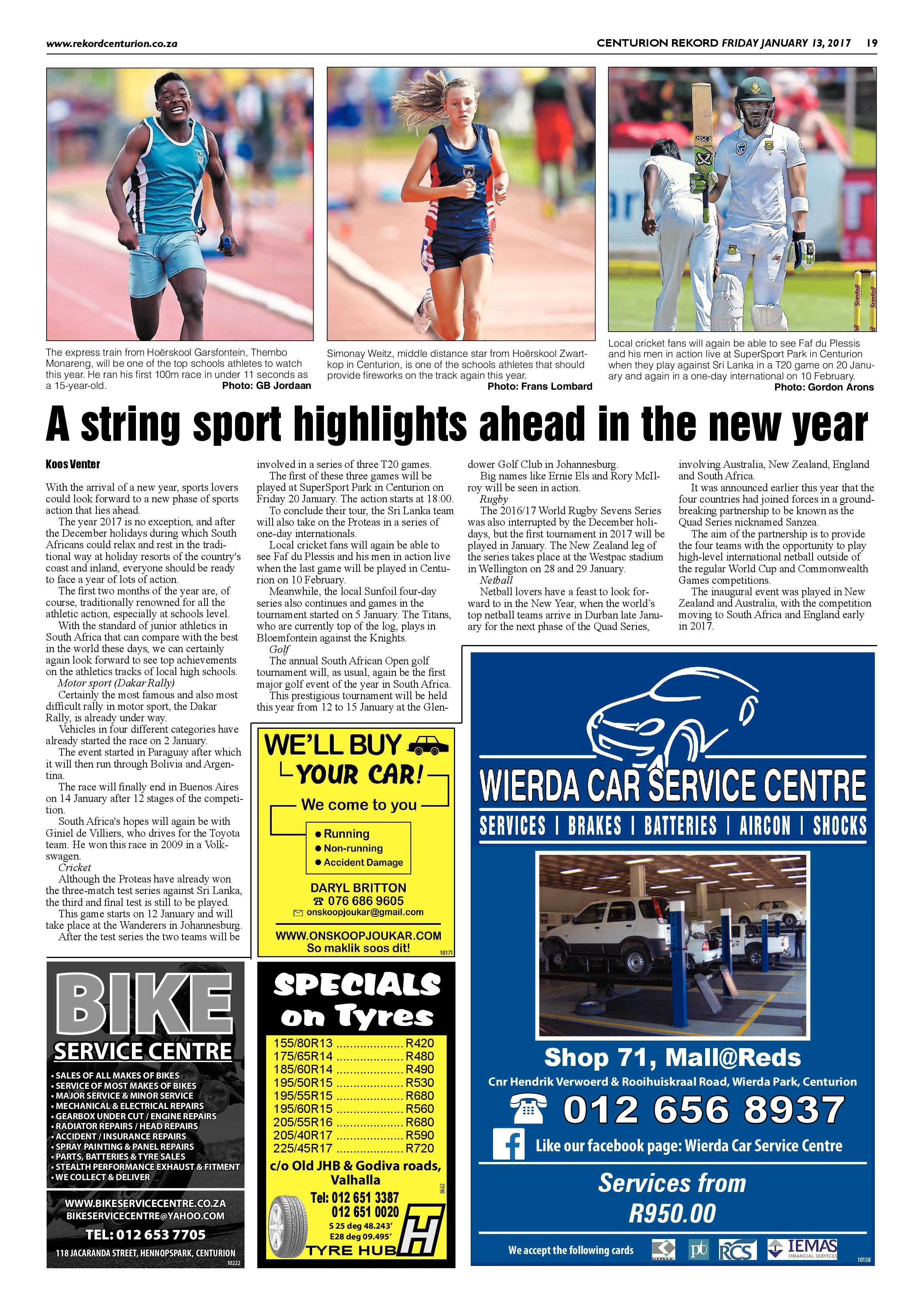 Rekord Centurion 13 January 2017 page 19