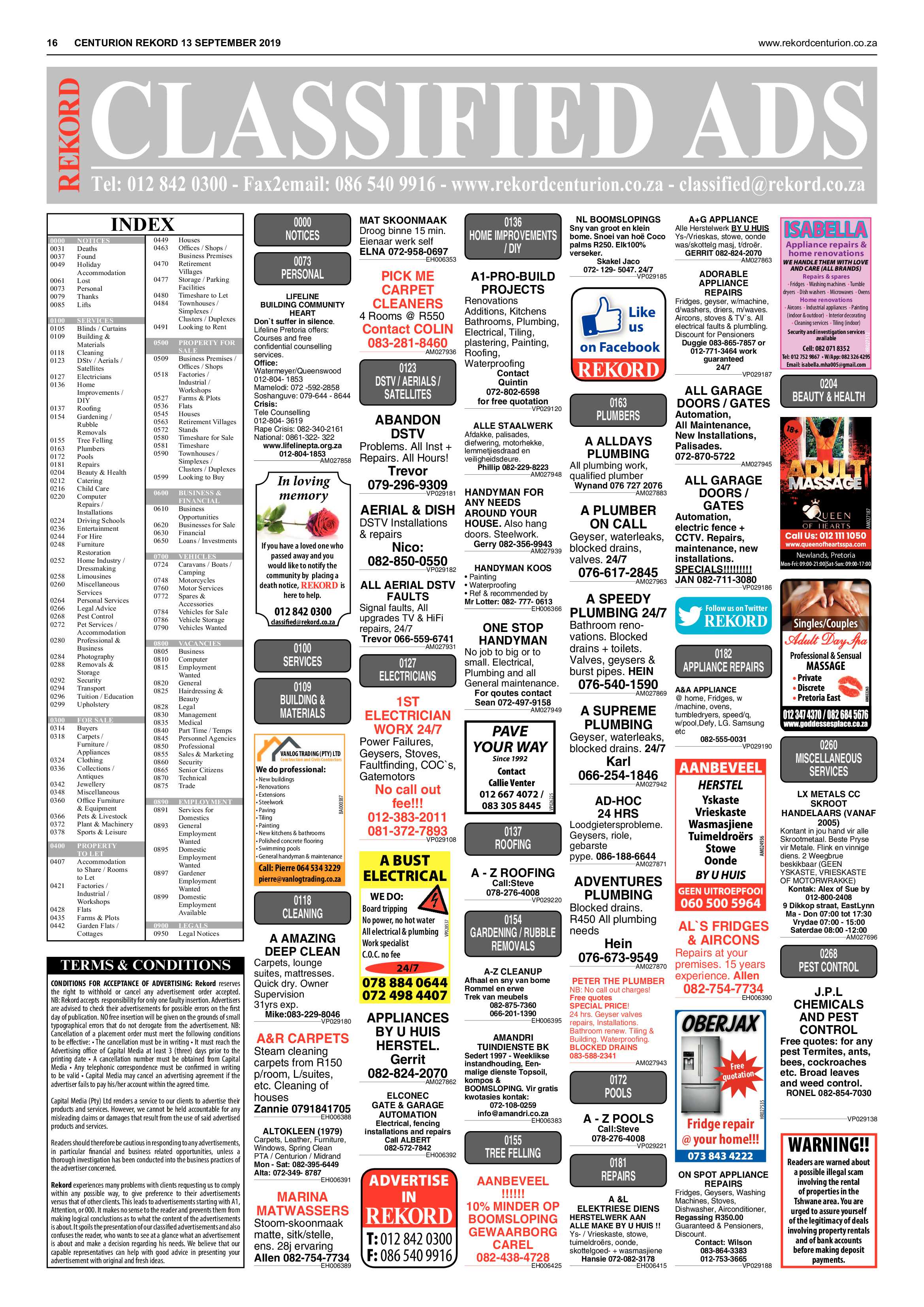 Rekord Centurion 13 September 2019 page 16