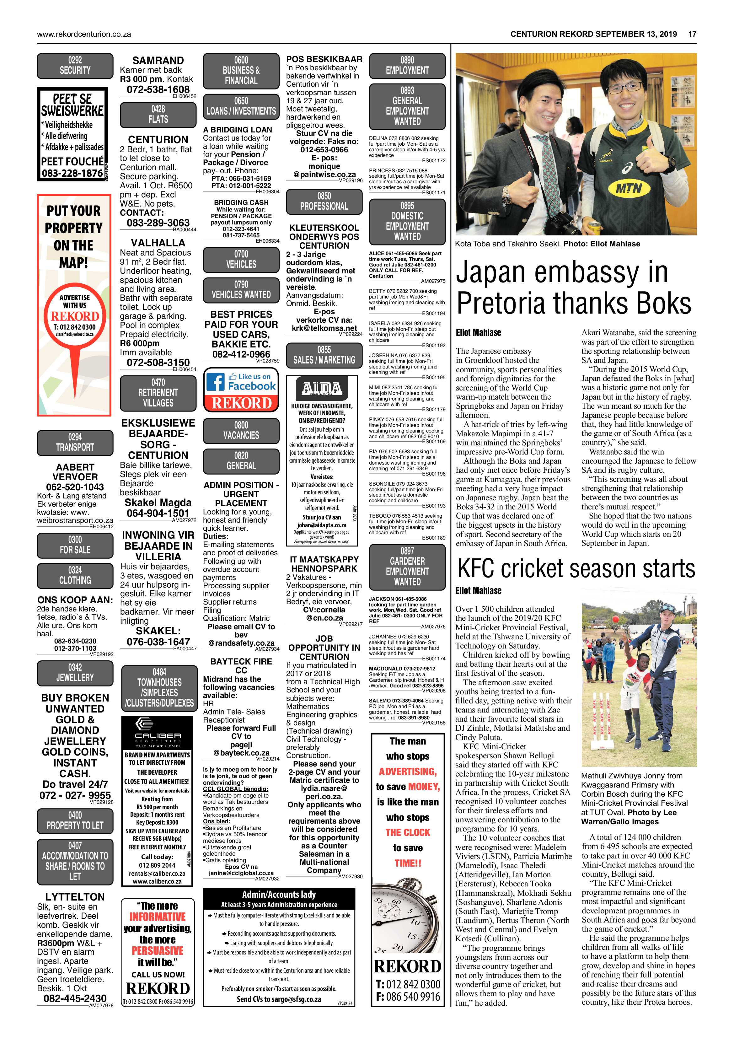 Rekord Centurion 13 September 2019 page 17