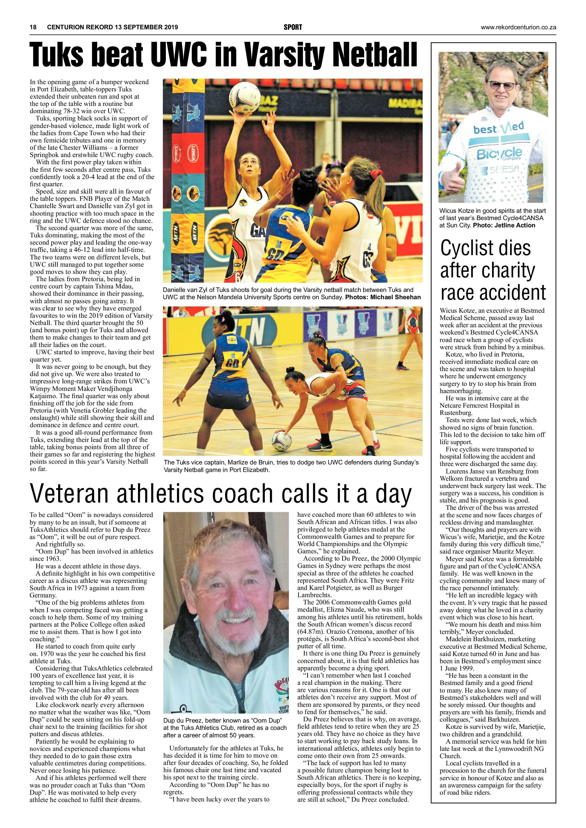 Rekord Centurion 13 September 2019 page 18