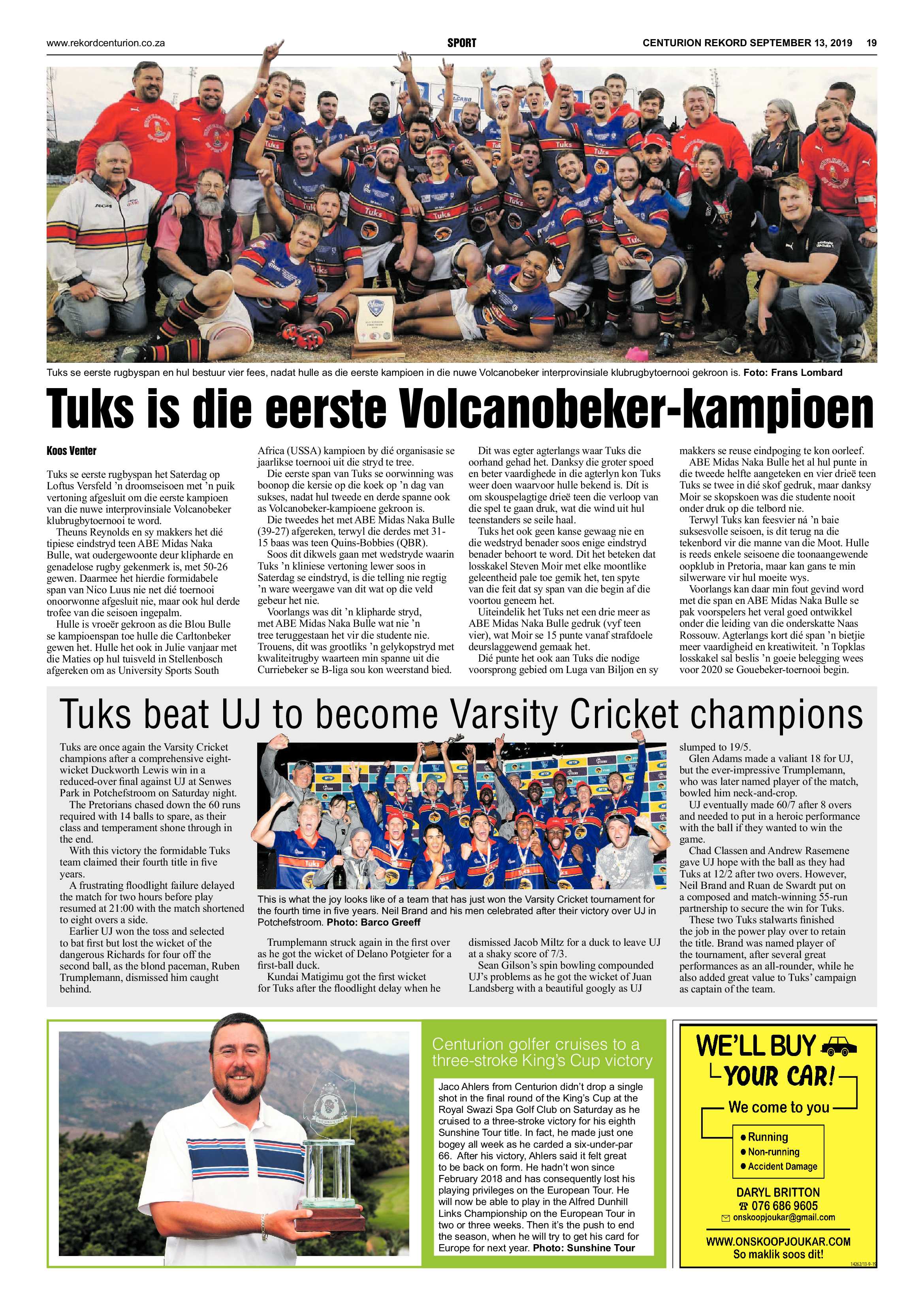 Rekord Centurion 13 September 2019 page 19