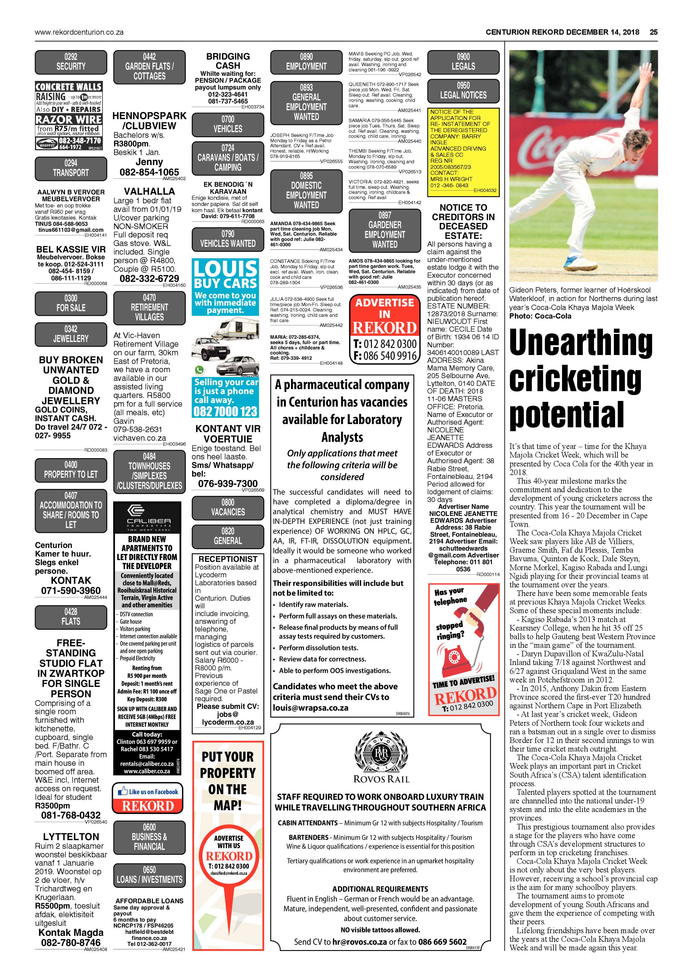 Rekord Centurion 14 December 2018 page 25