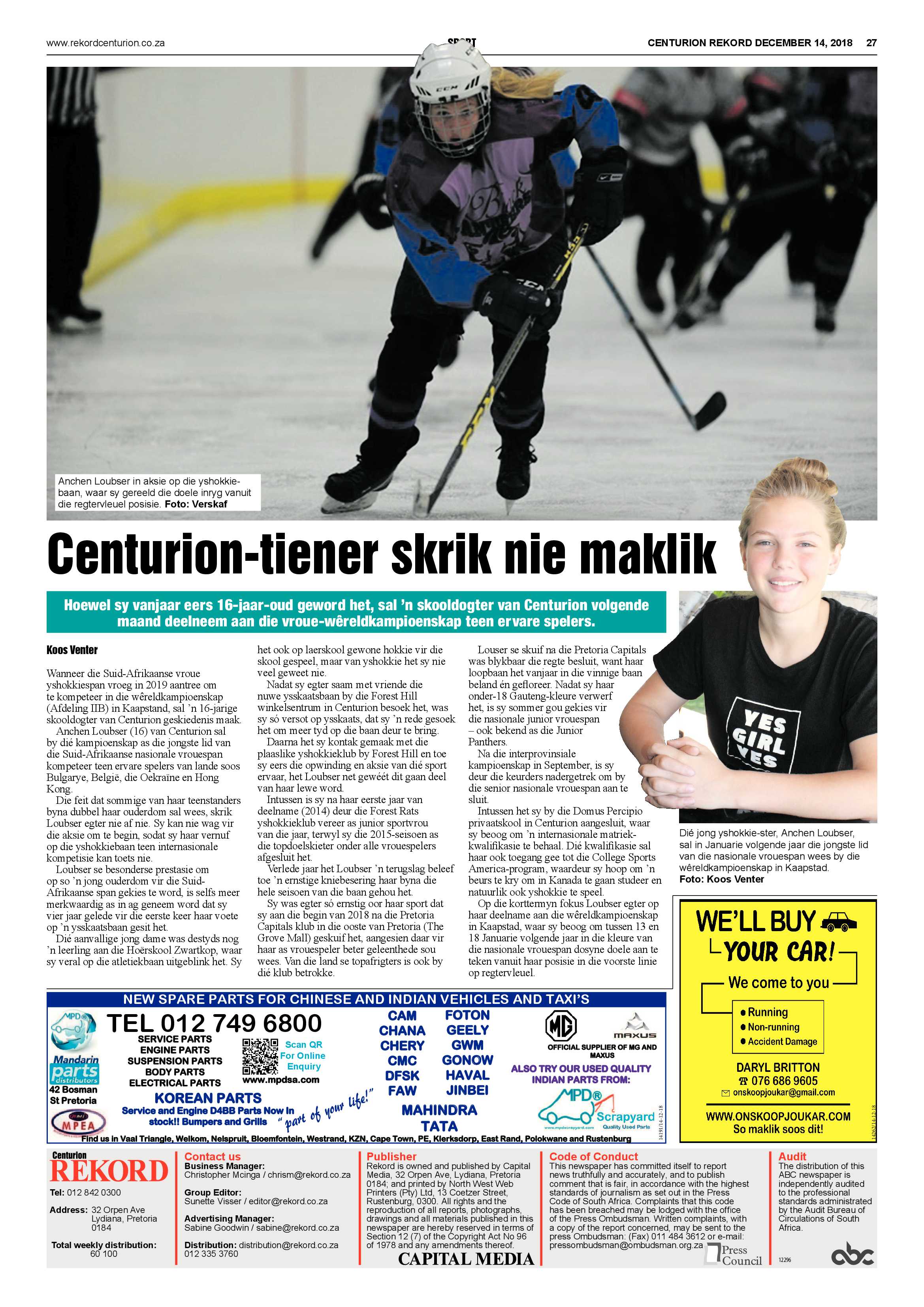 Rekord Centurion 14 December 2018 page 27
