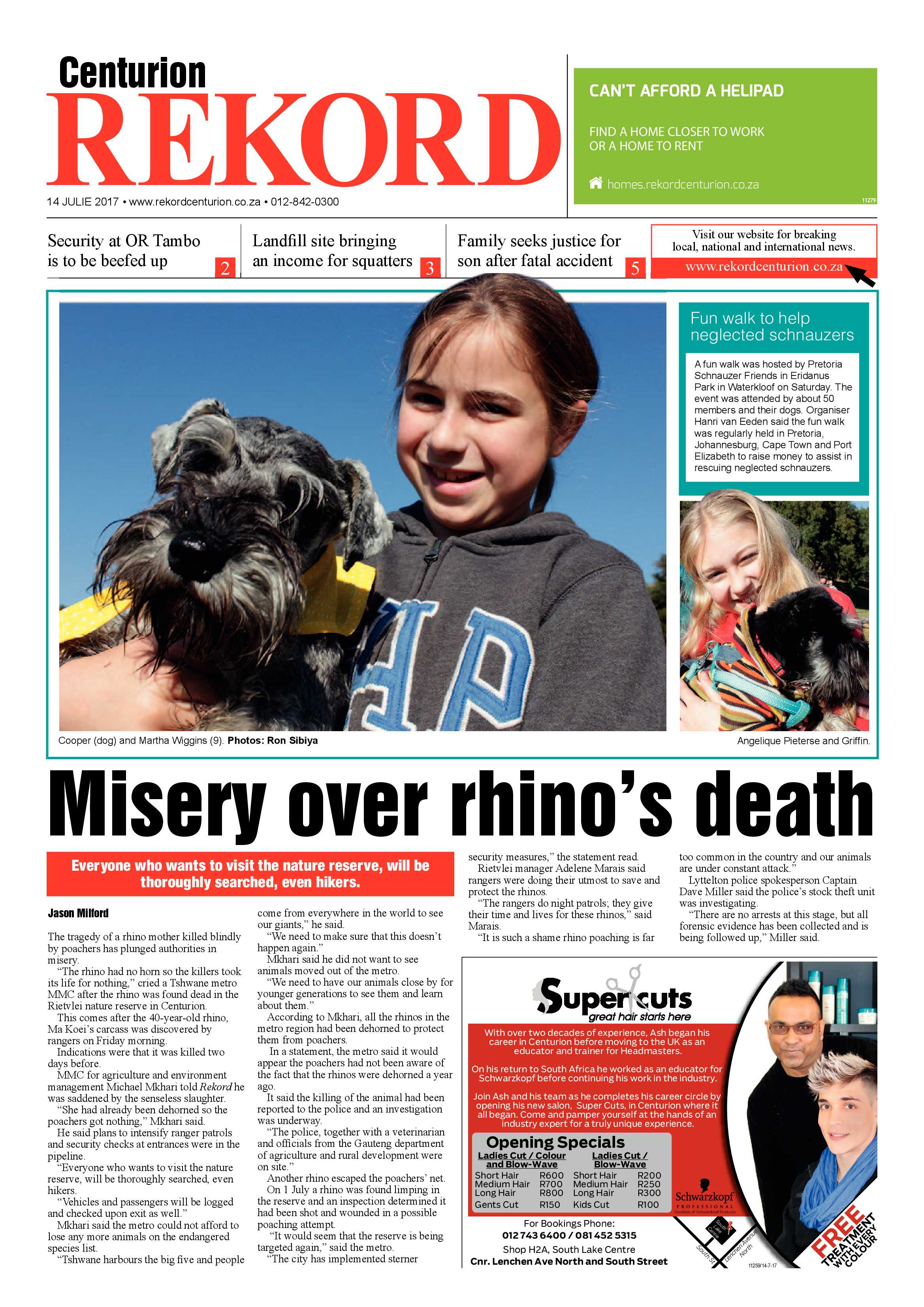 Rekord Centurion 14 July 2017 page 1