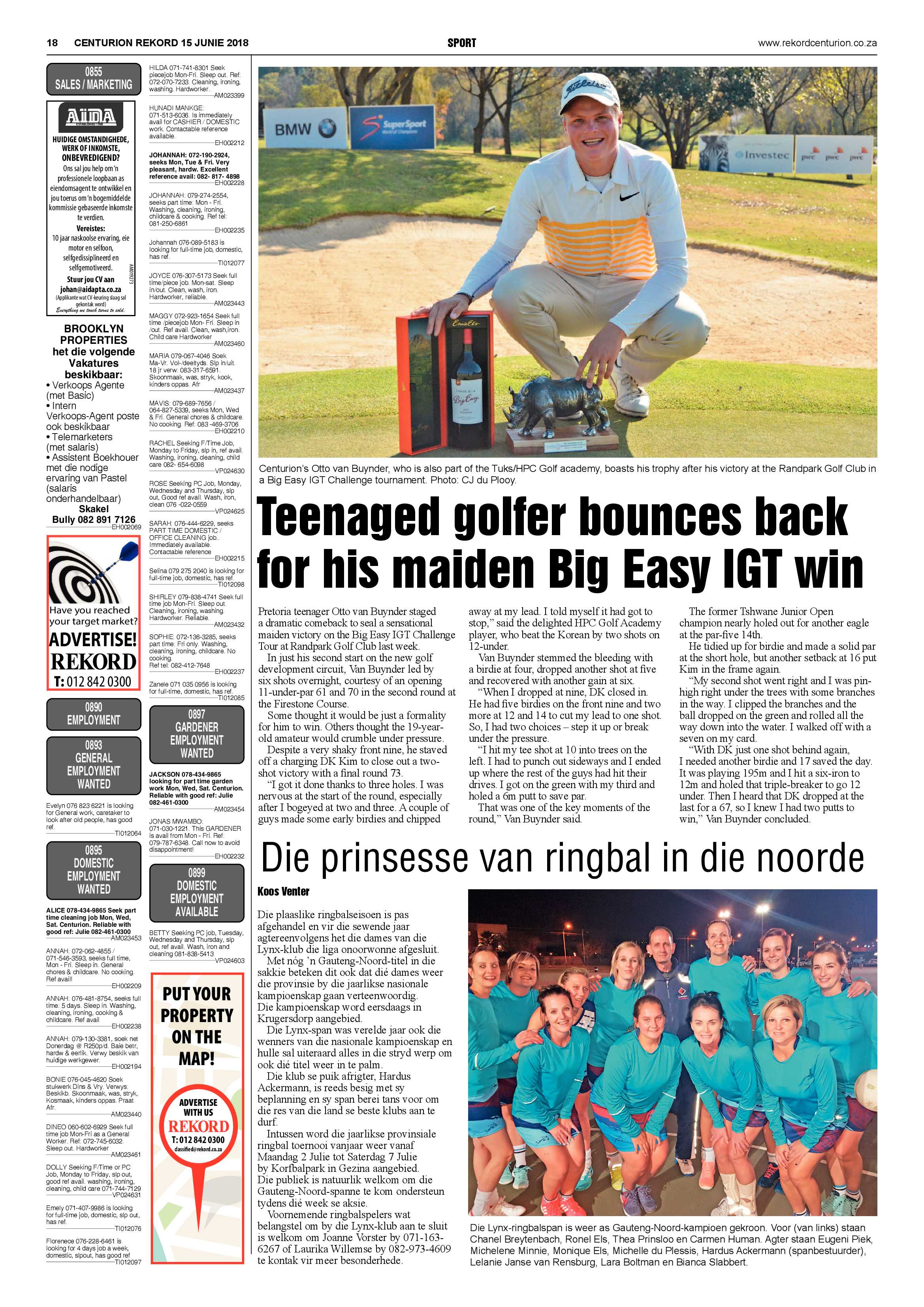 Rekord Centurion 15 June 2018 page 18