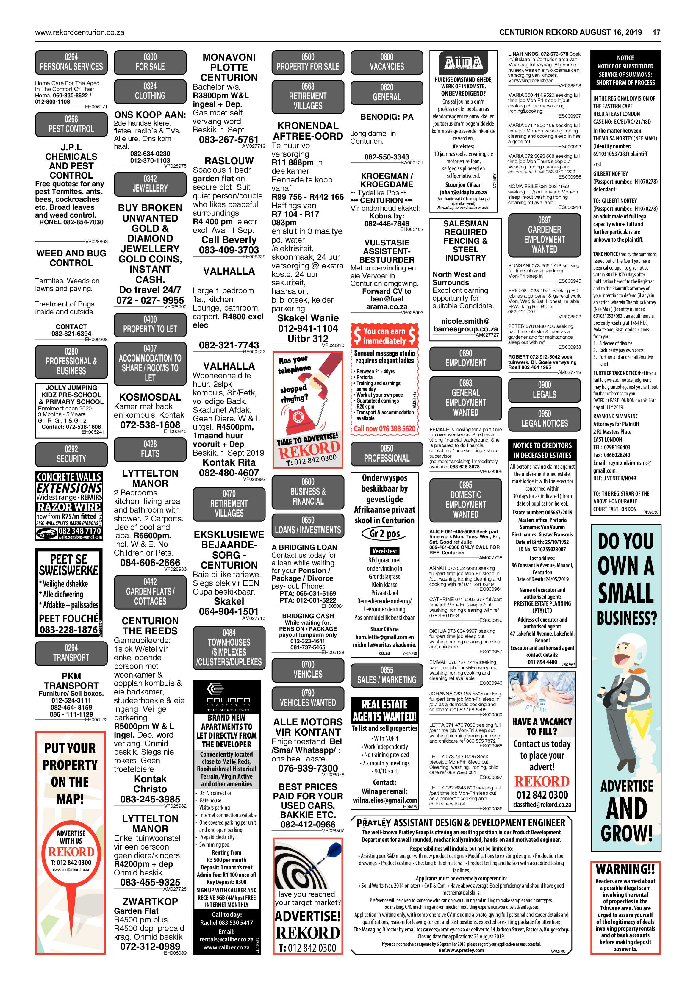 Rekord Centurion 16 August 2019 page 17