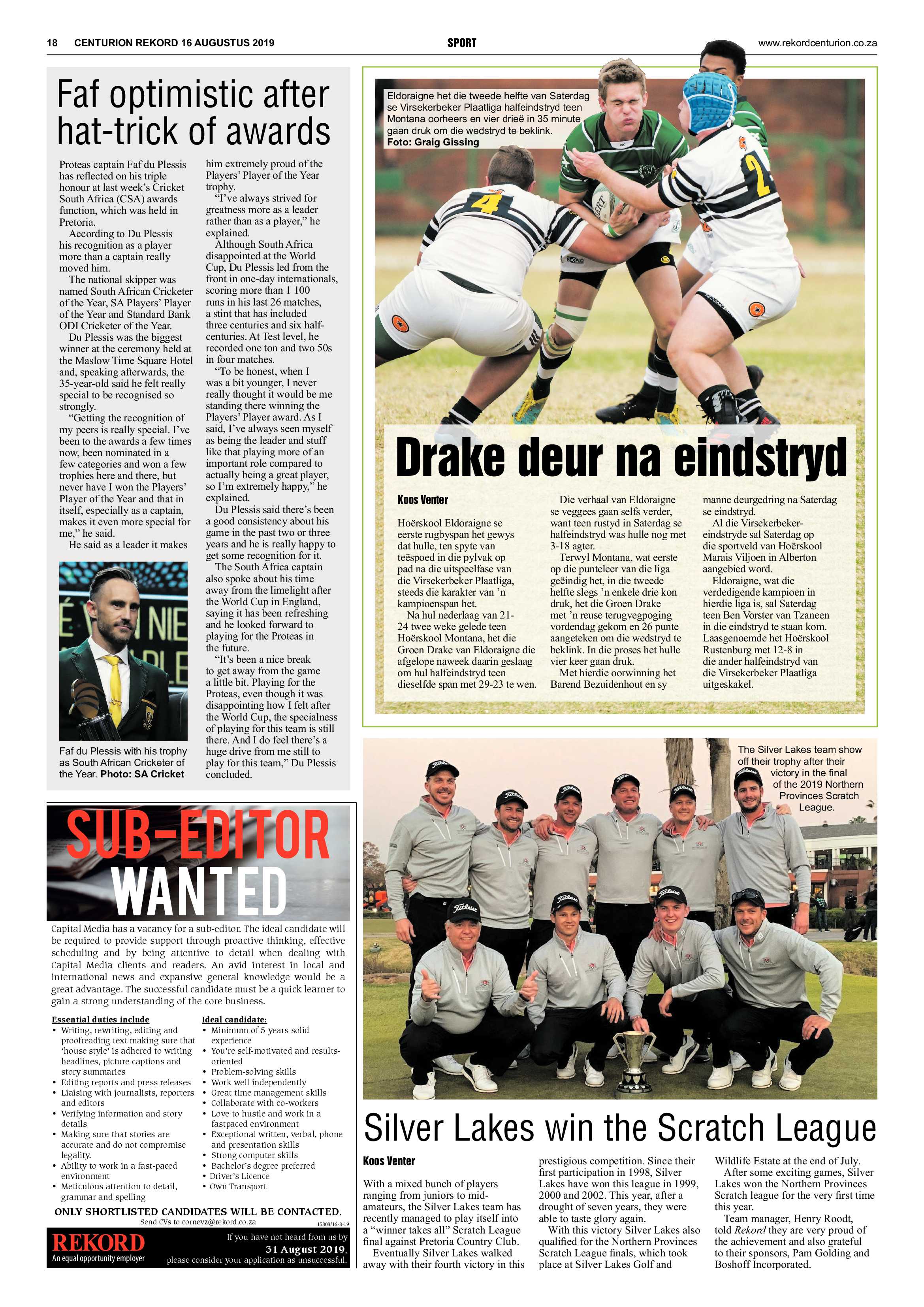Rekord Centurion 16 August 2019 page 18