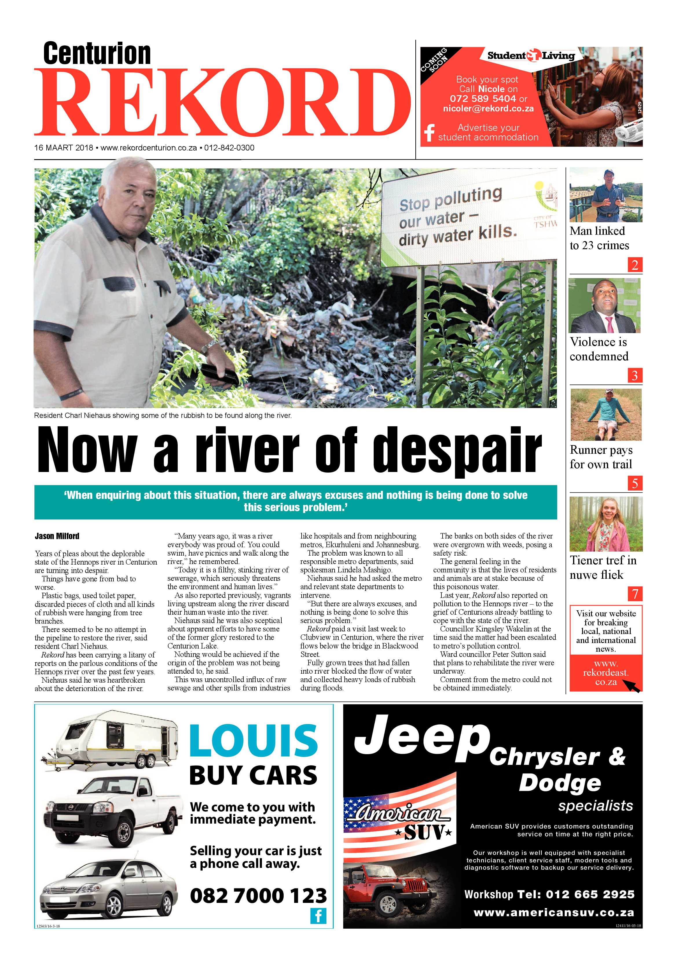 Rekord Centurion 16 March 2018 page 1