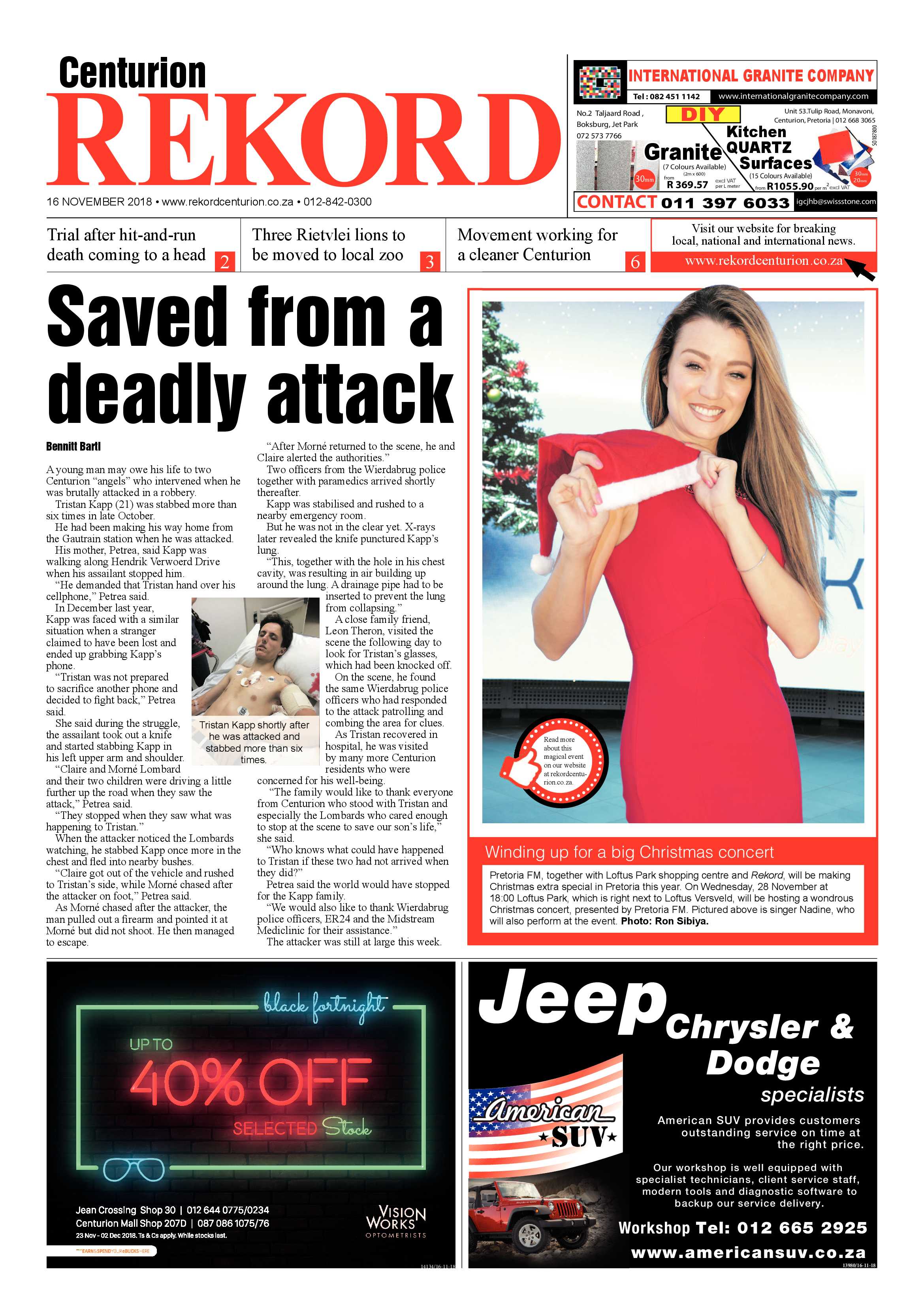 Rekord Centurion 16 November 2018 page 1