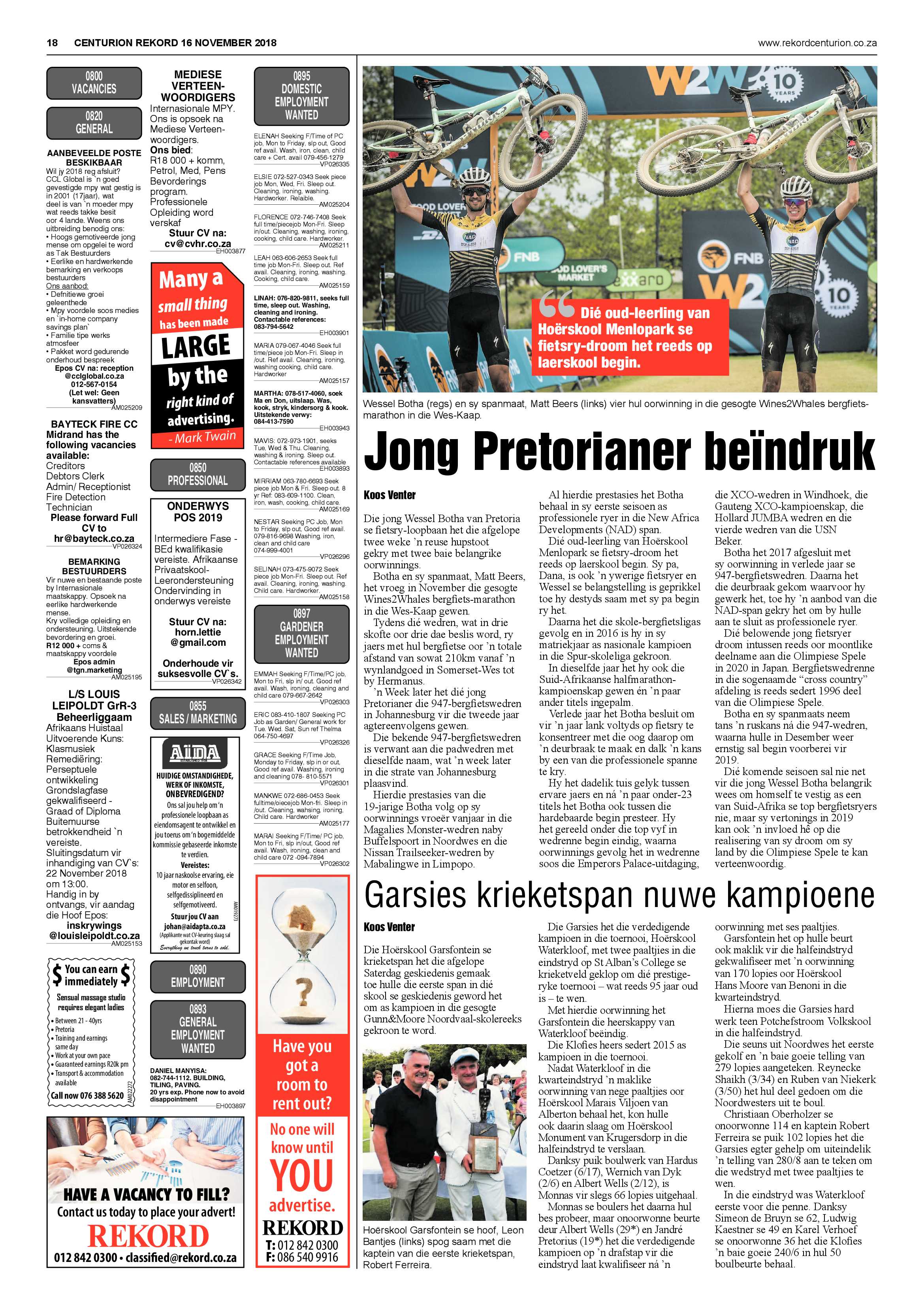 Rekord Centurion 16 November 2018 page 18