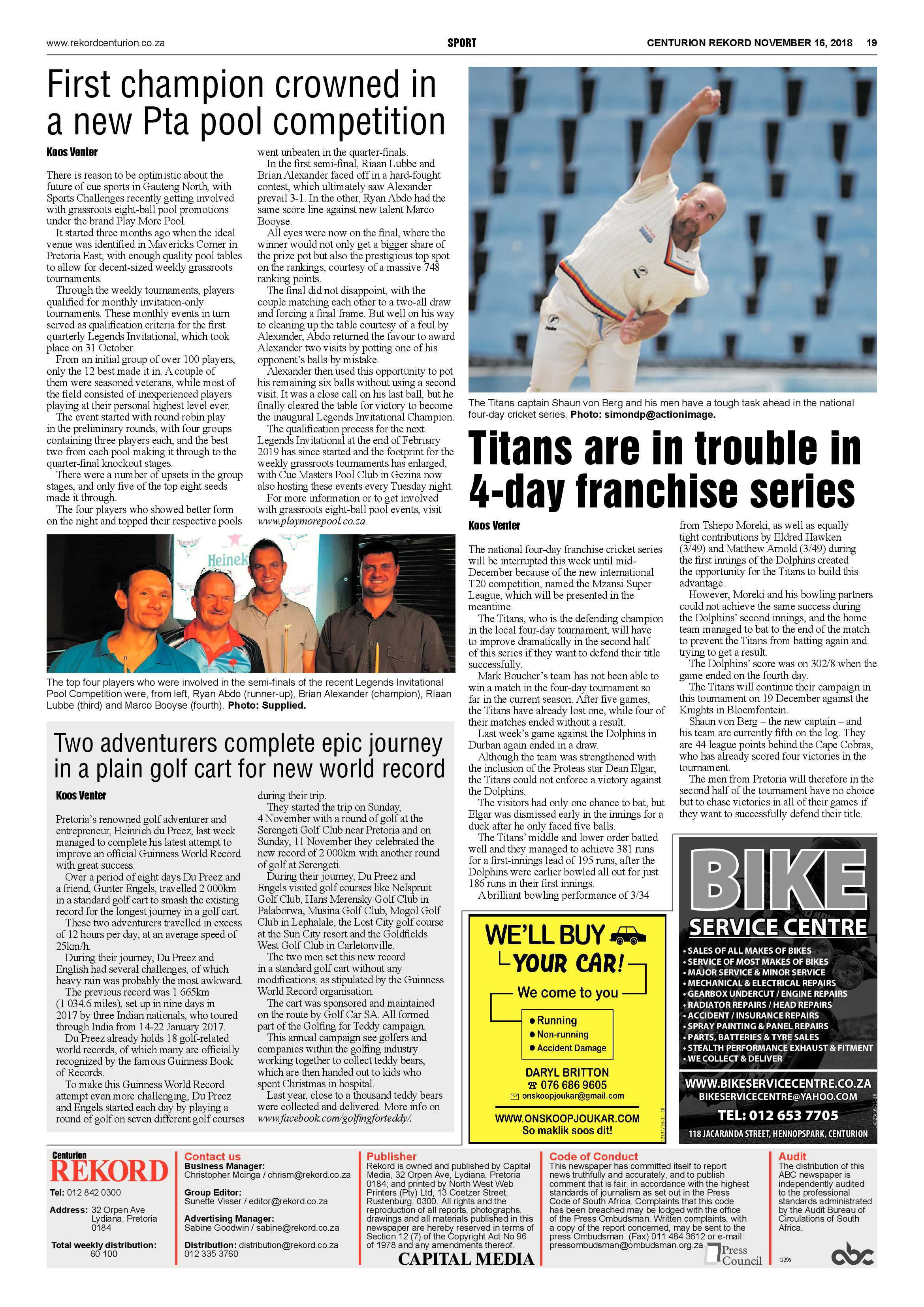 Rekord Centurion 16 November 2018 page 19