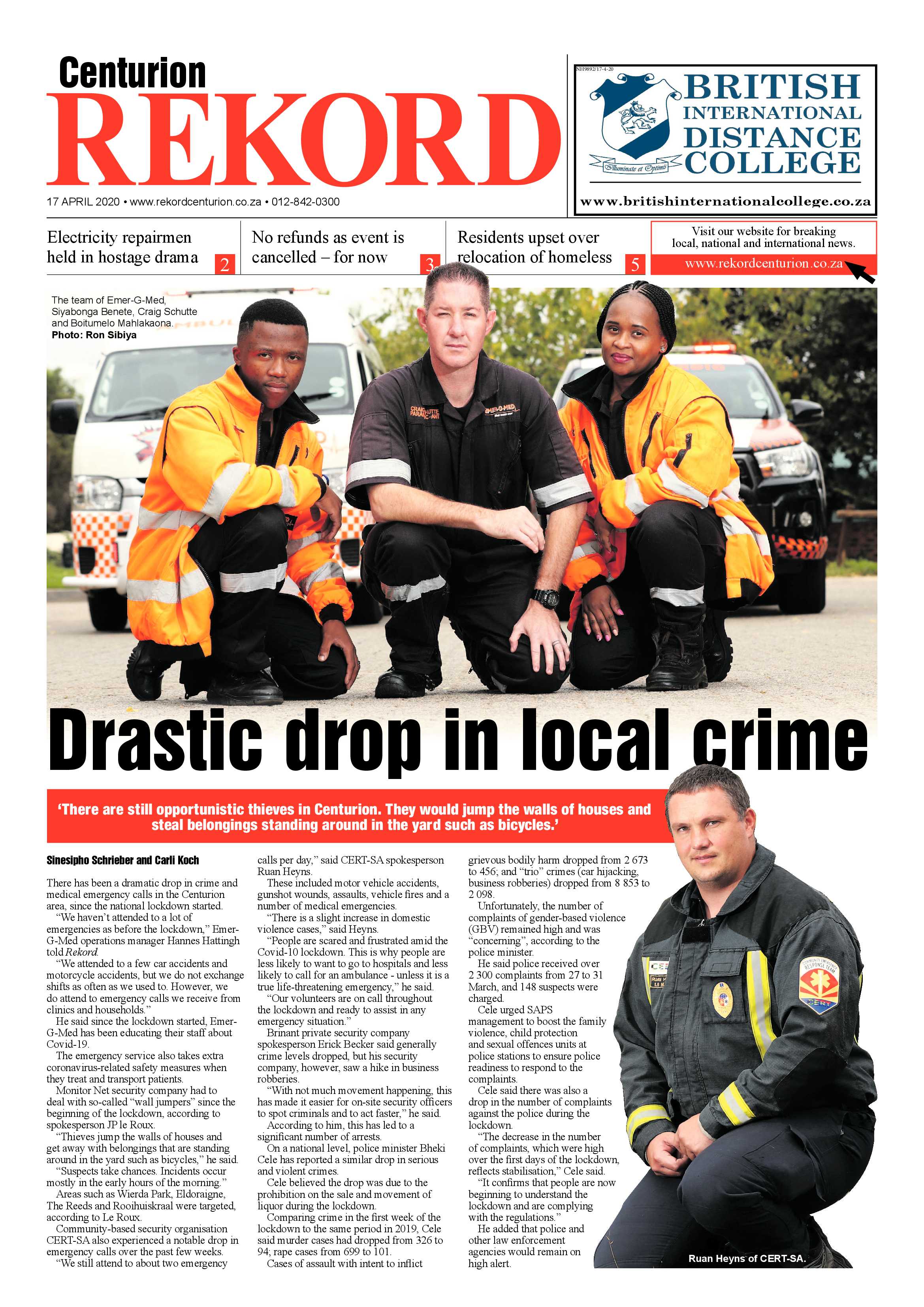 Rekord Centurion 17 April 2020 page 1