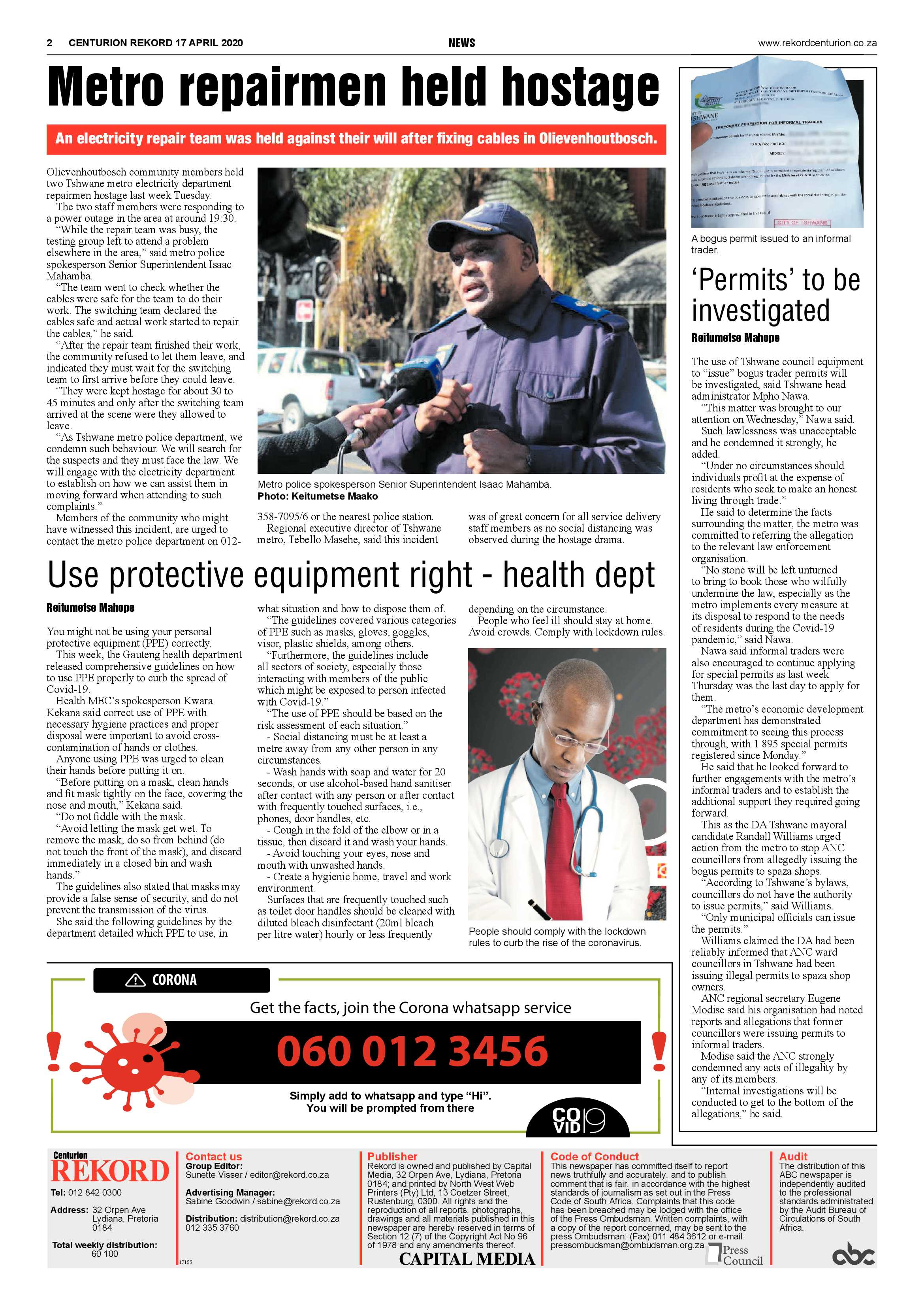Rekord Centurion 17 April 2020 page 2
