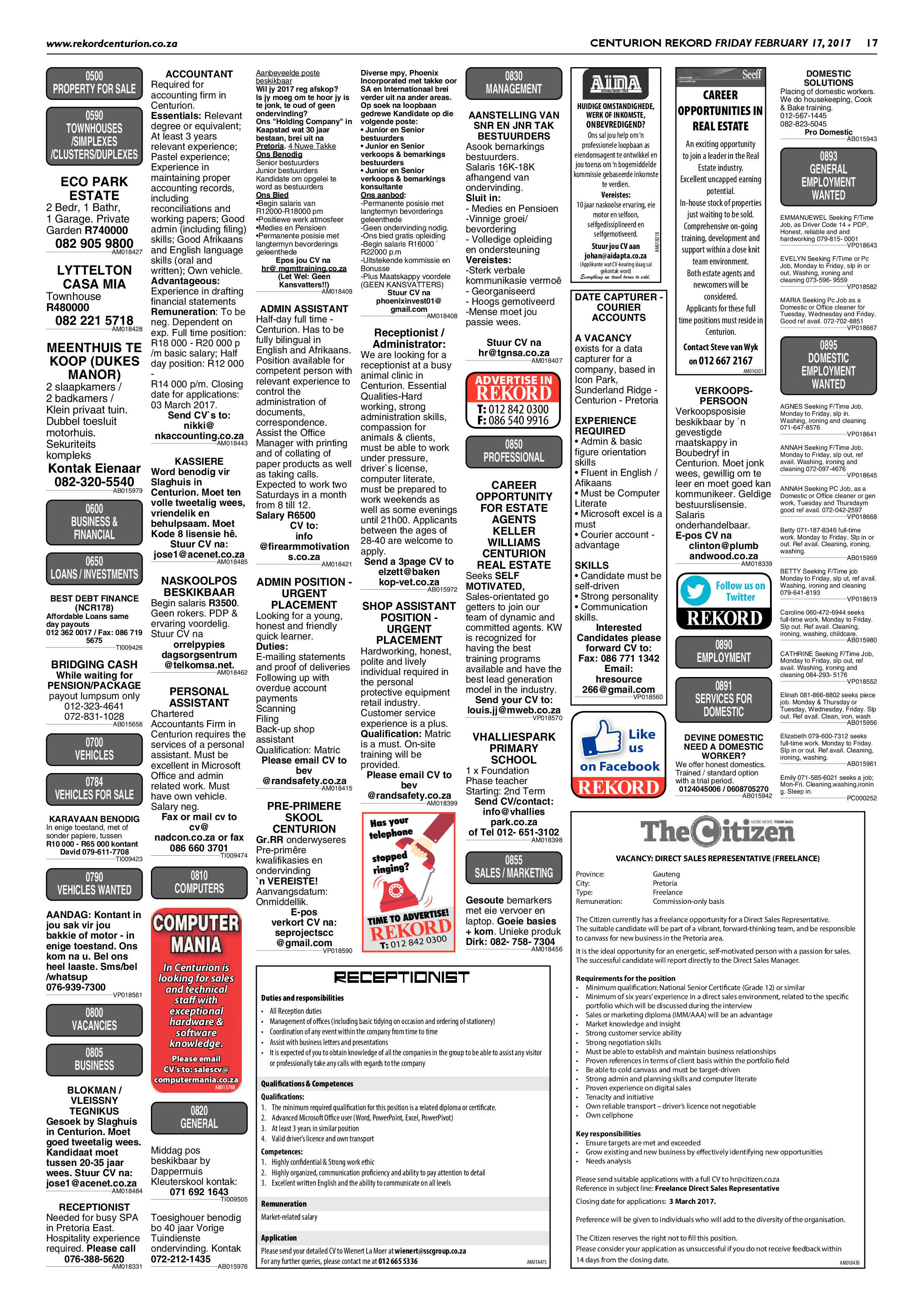 Rekord Centurion 17 February 2017 page 17