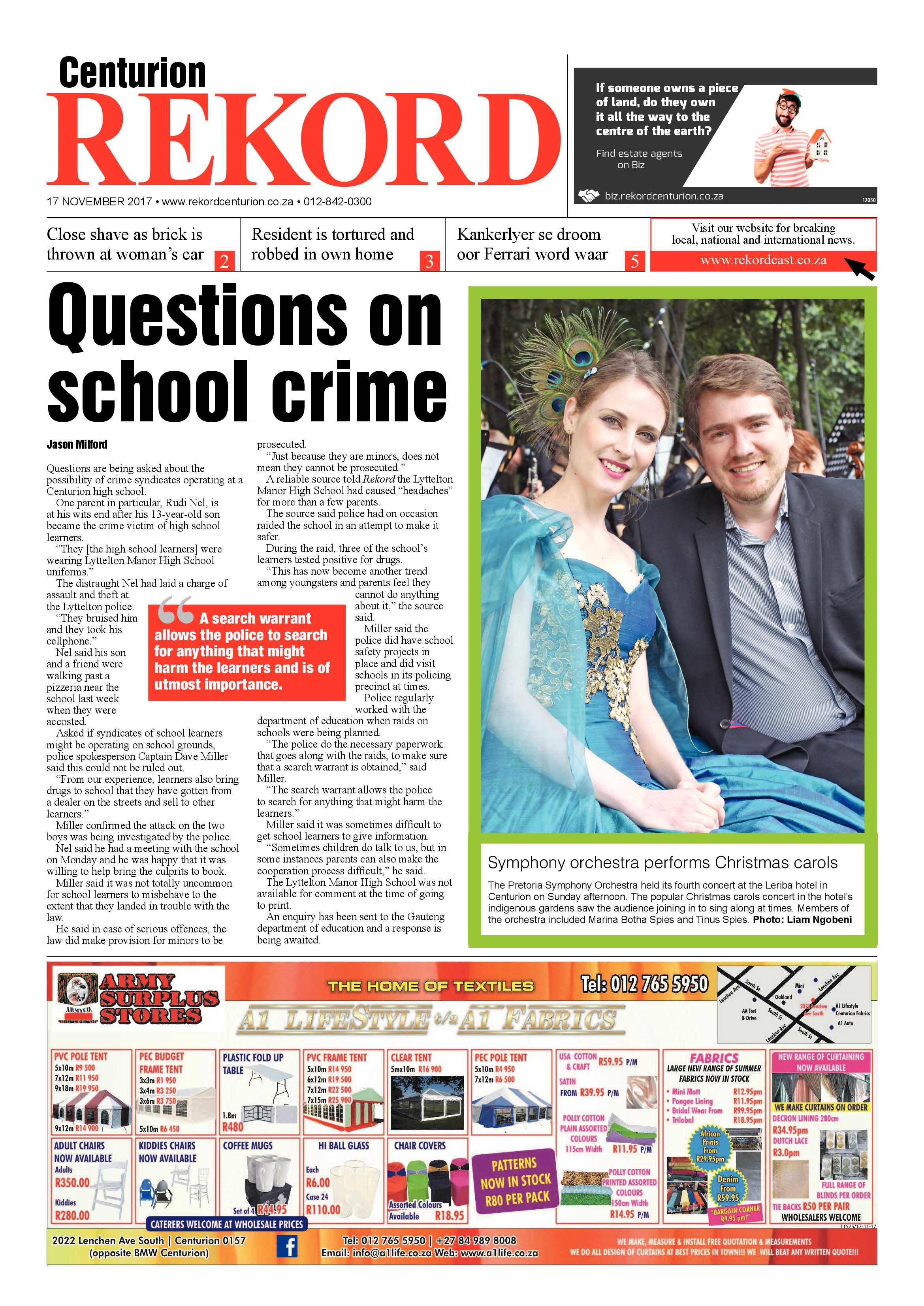Rekord Centurion 17 November 2017 page 1