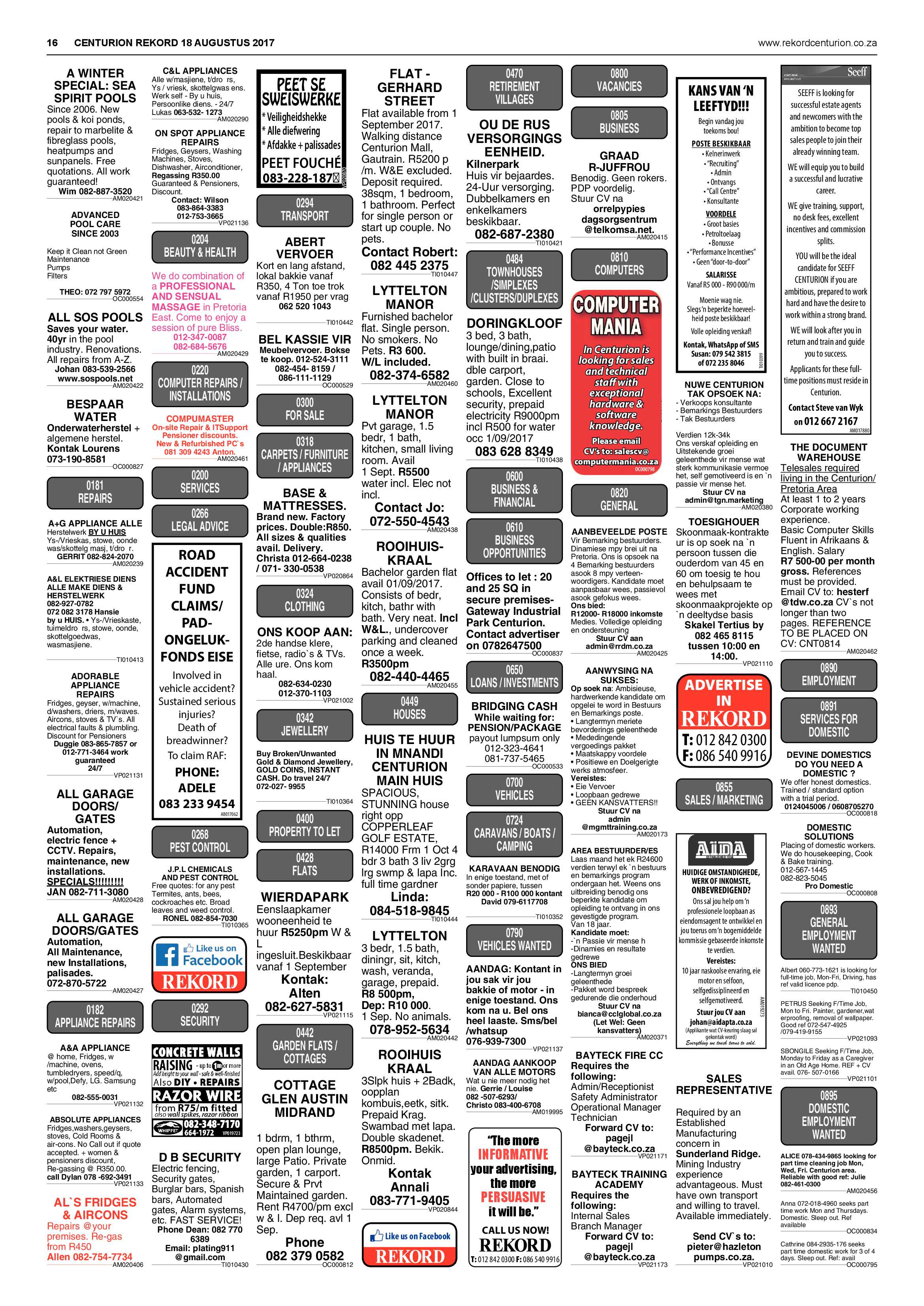 Rekord Centurion 18 August 2017 page 16