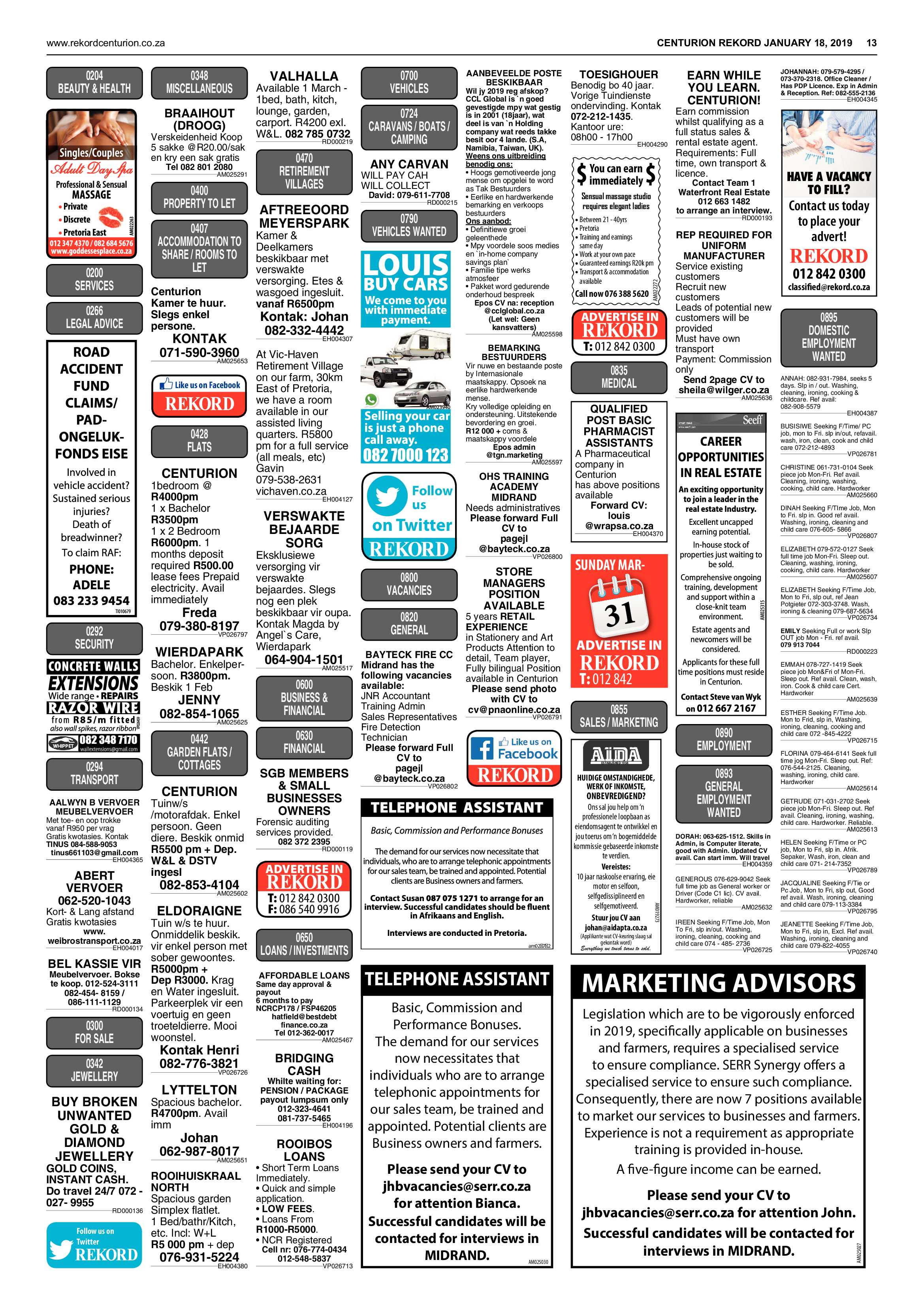 Rekord Centurion 18 January 2019 page 13