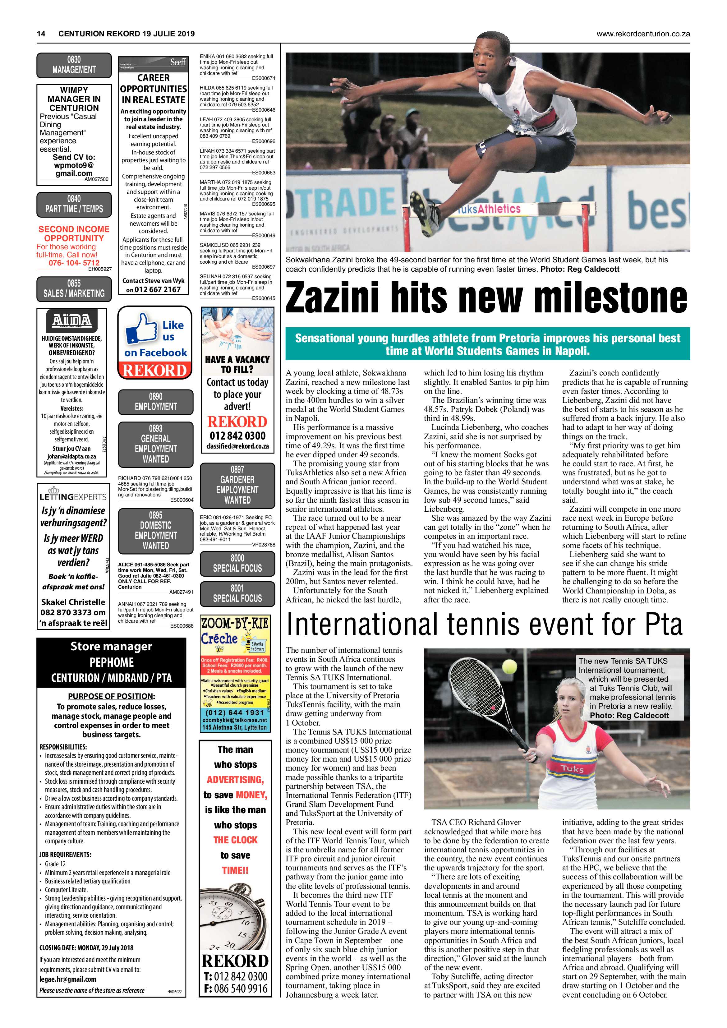 Rekord Centurion 19 July 2019 page 14