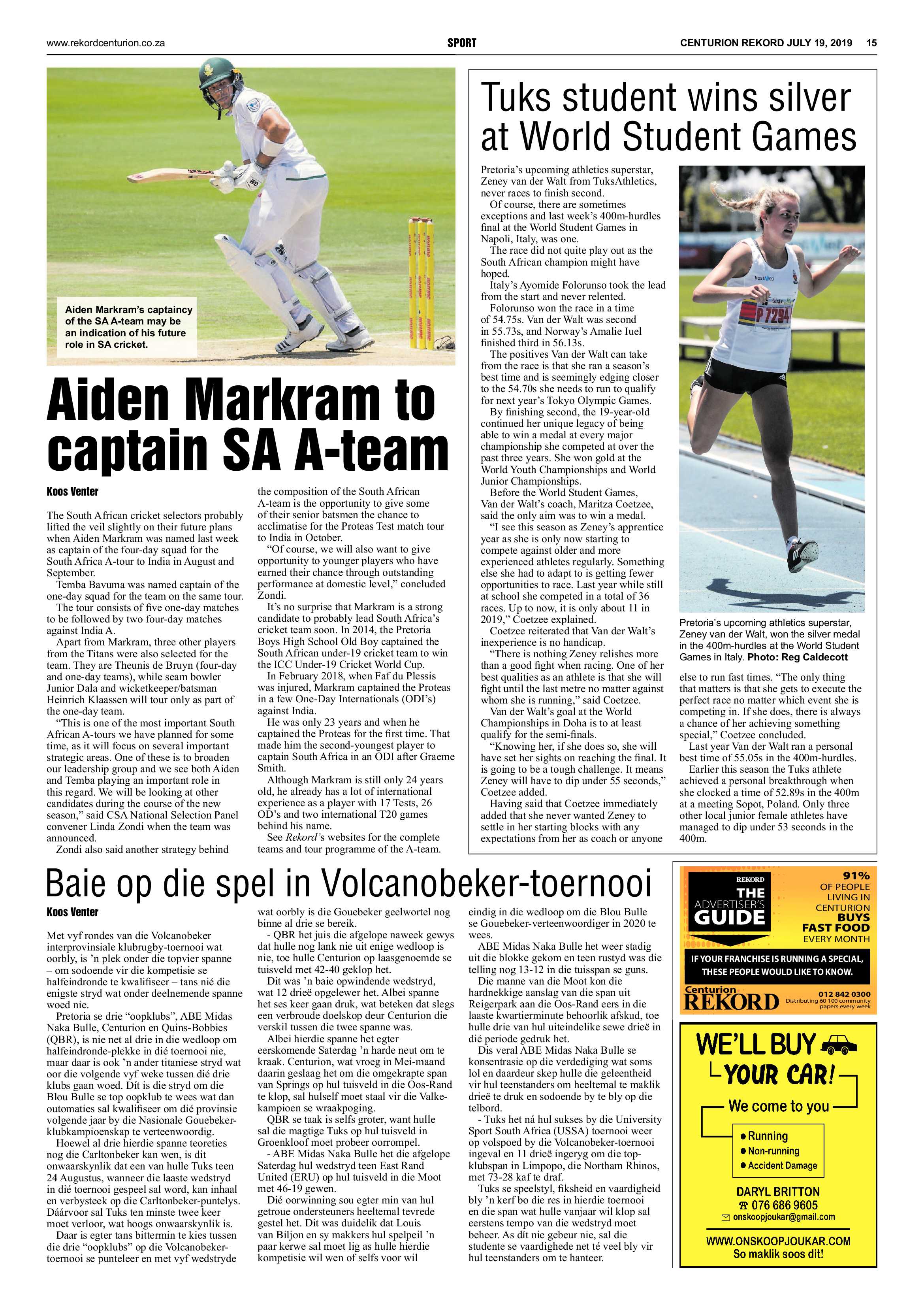 Rekord Centurion 19 July 2019 page 15