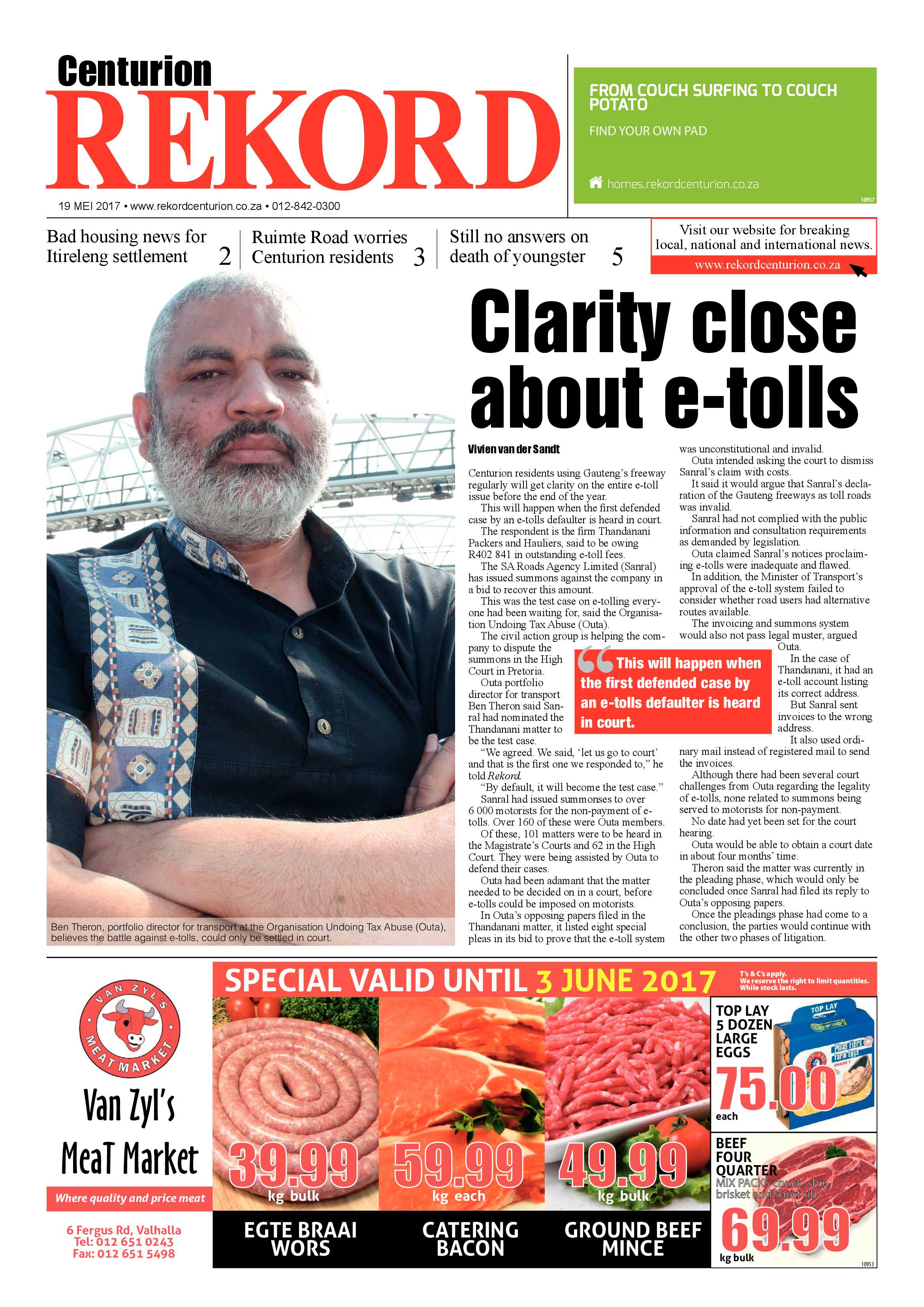 Rekord Centurion 19 May 2017 page 1